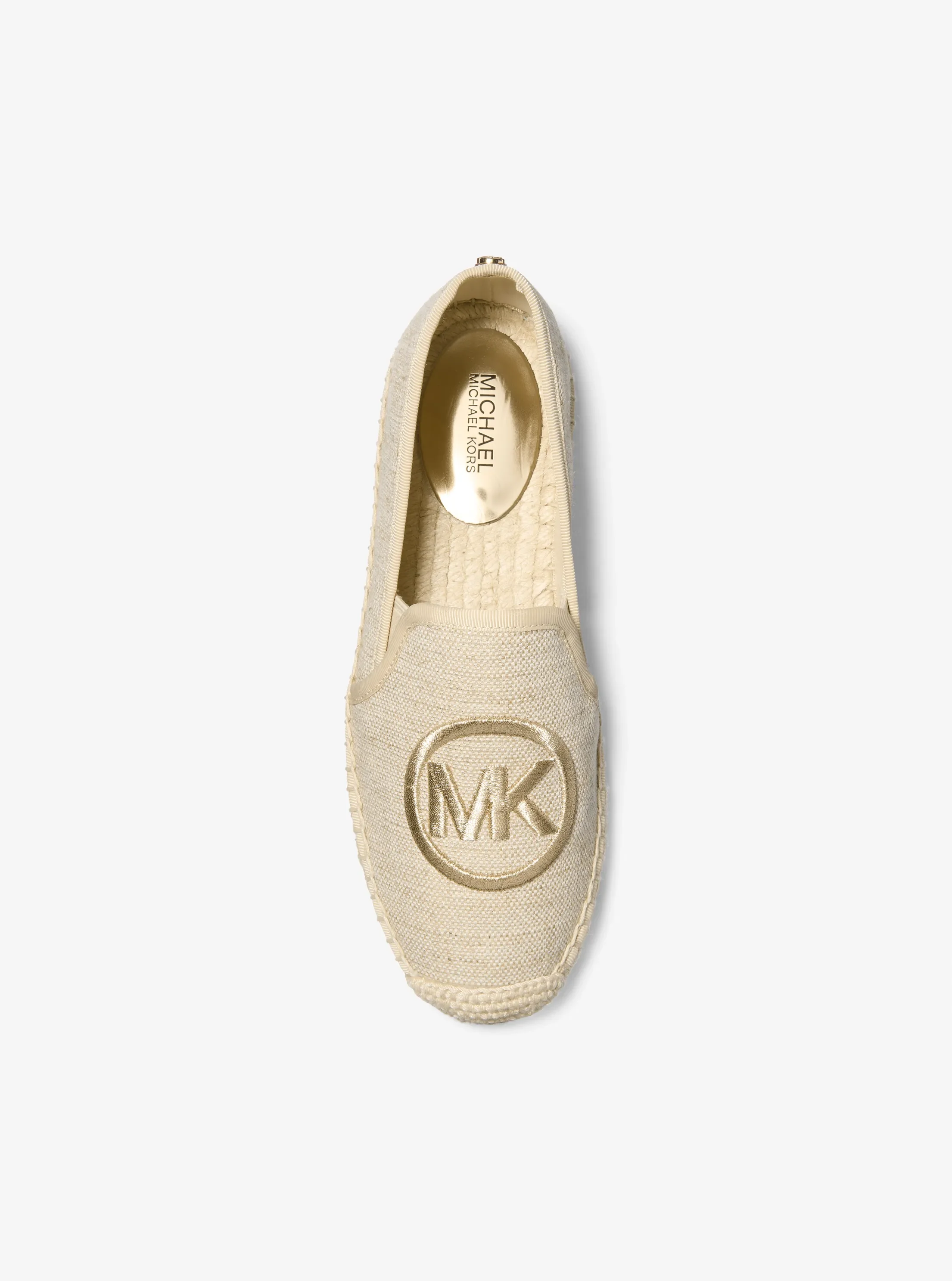 Сандалии Michael Kors Hastings Metallic Canvas Espadrille, цвет: Бледный золотой — фото 4