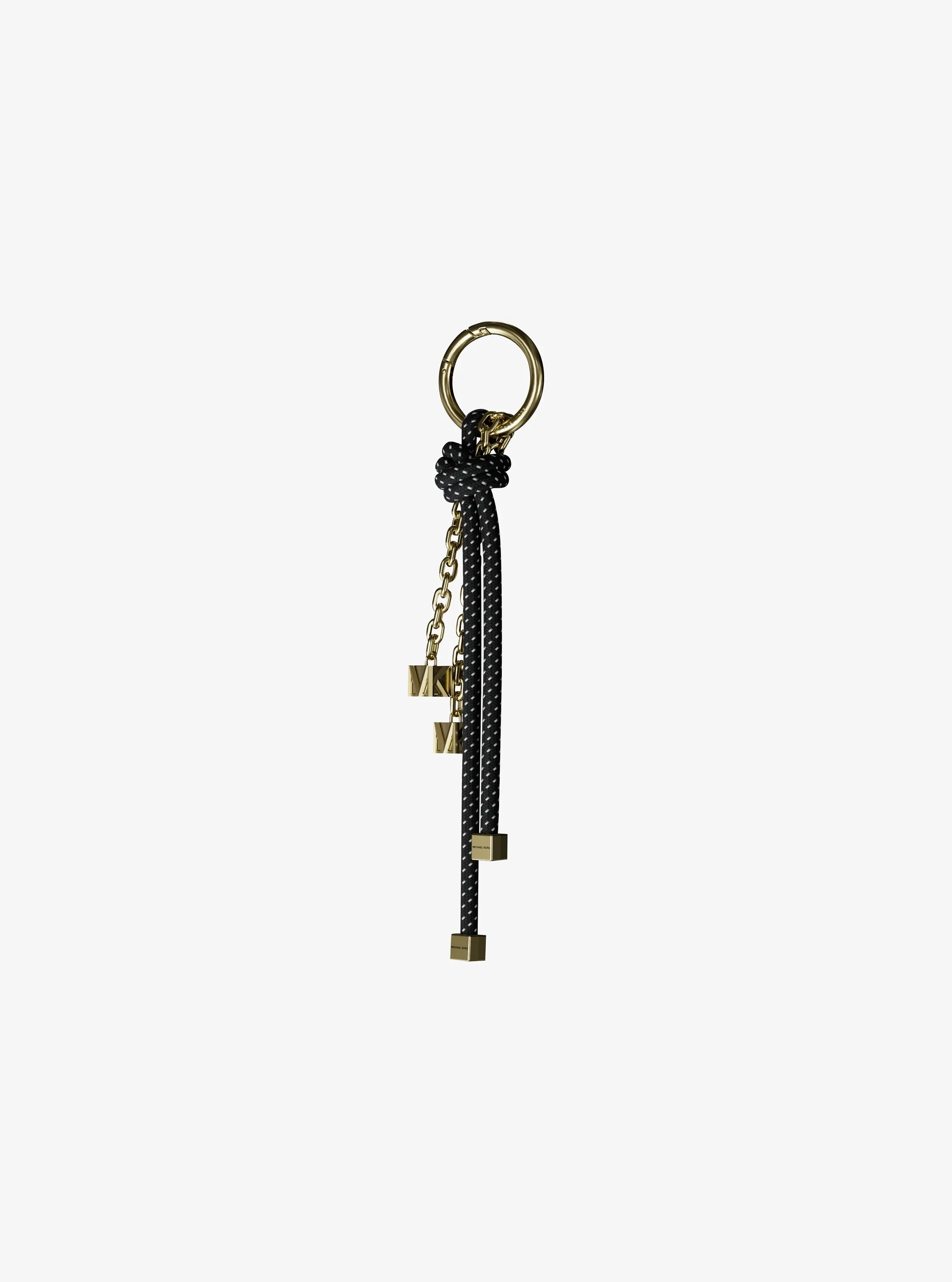 Женский брелок Michael Kors Gold-Tone and Speckled Cord Bag Charm, цвет: Чёрный — фото 2