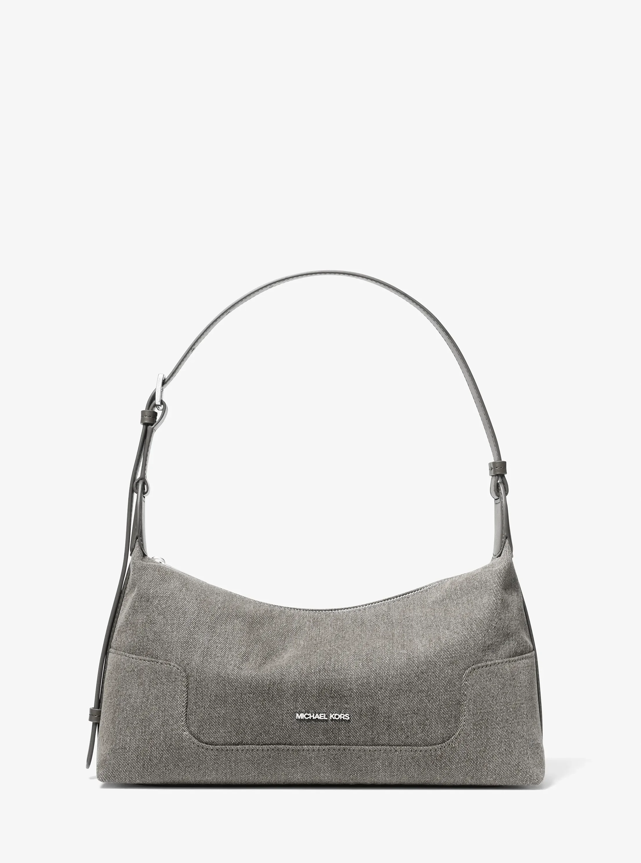 Michael Kors Teddi Medium Washed Denim Shoulder Bag