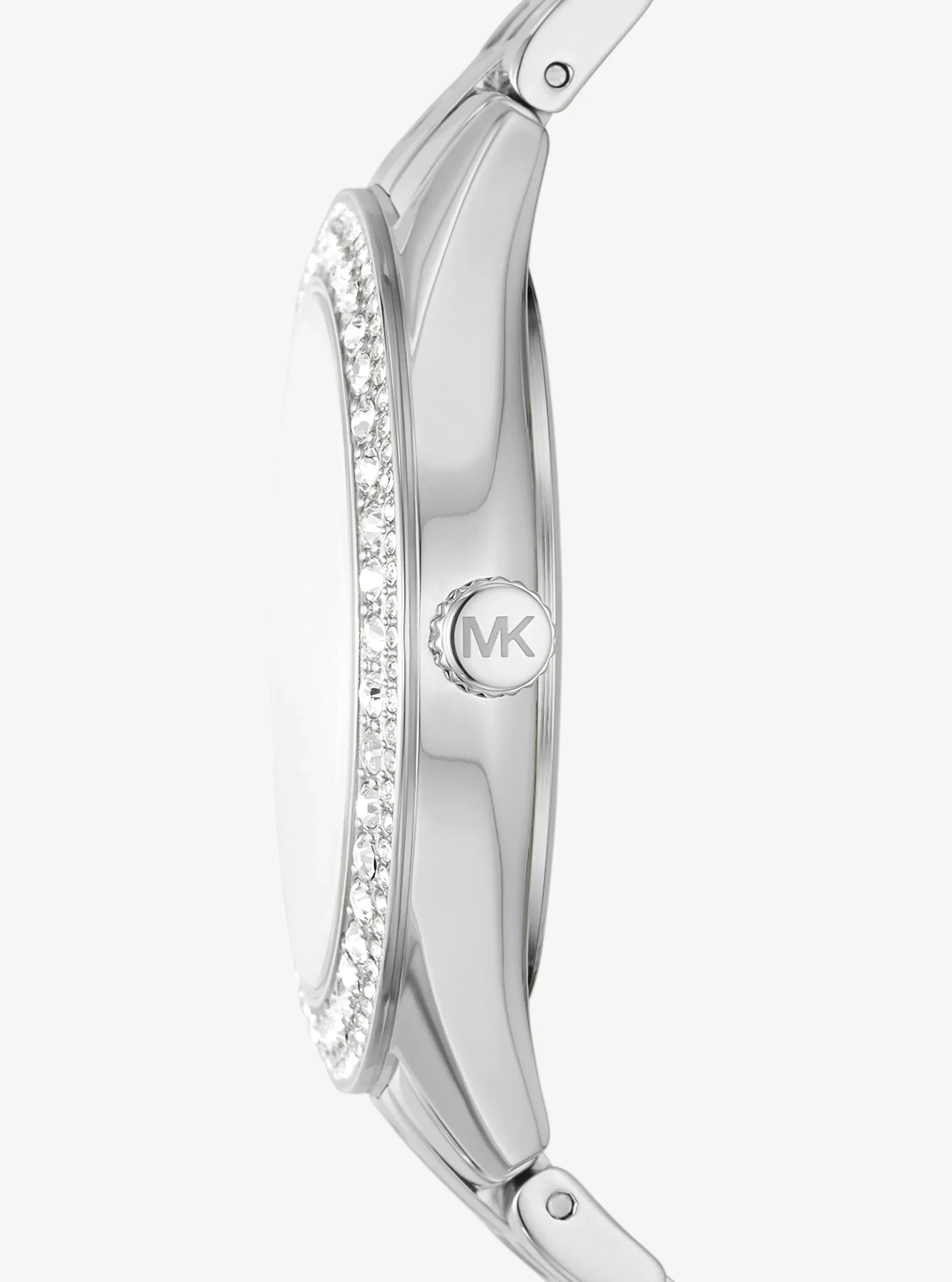 Женские часы Michael Kors Harlowe Pavé Silver-Tone Watch, цвет: Серебряный — фото 2
