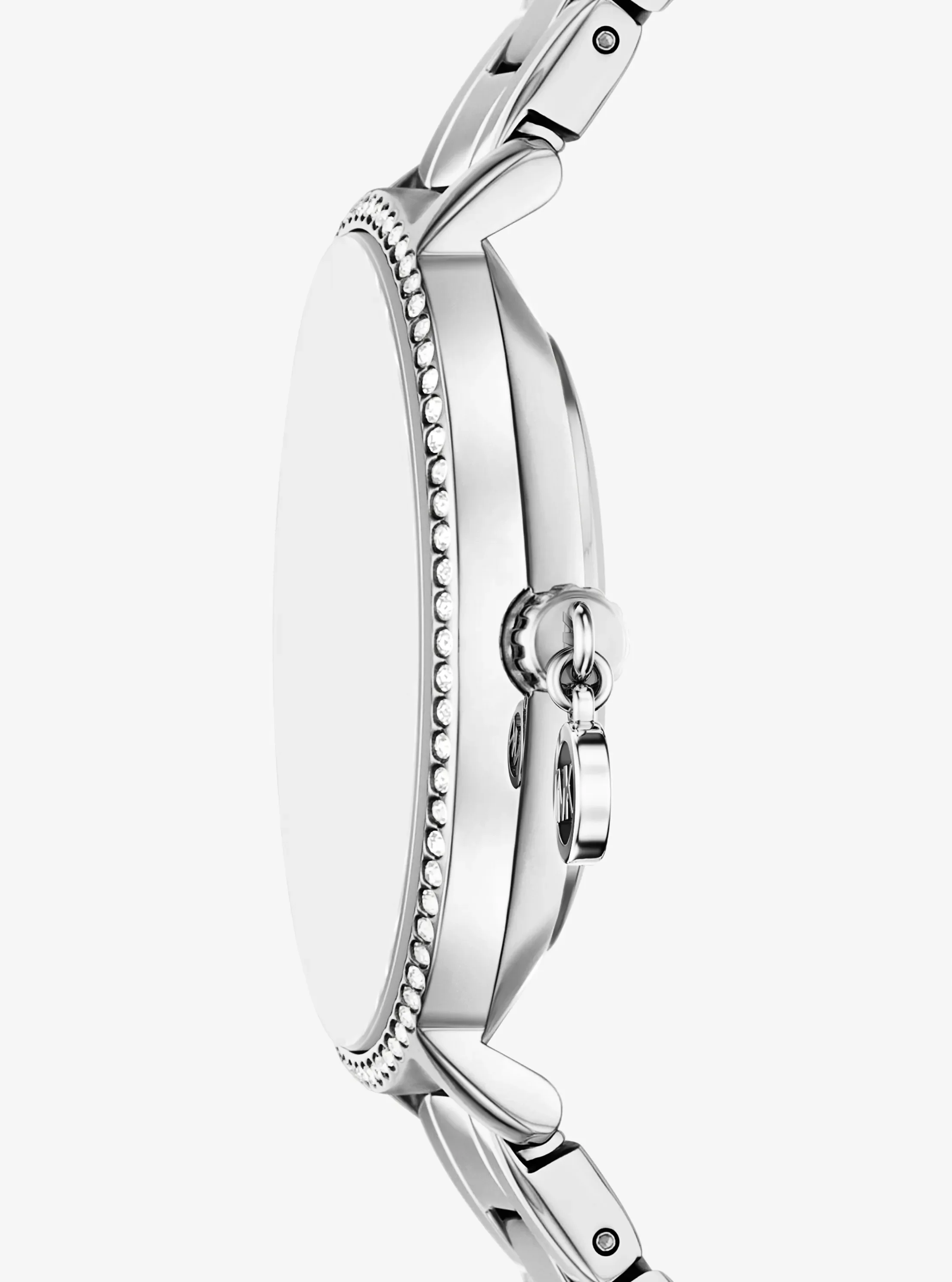 Женские часы Michael Kors Mini Pyper Pavé Silver-Tone Watch, цвет: Серебряный — фото 2