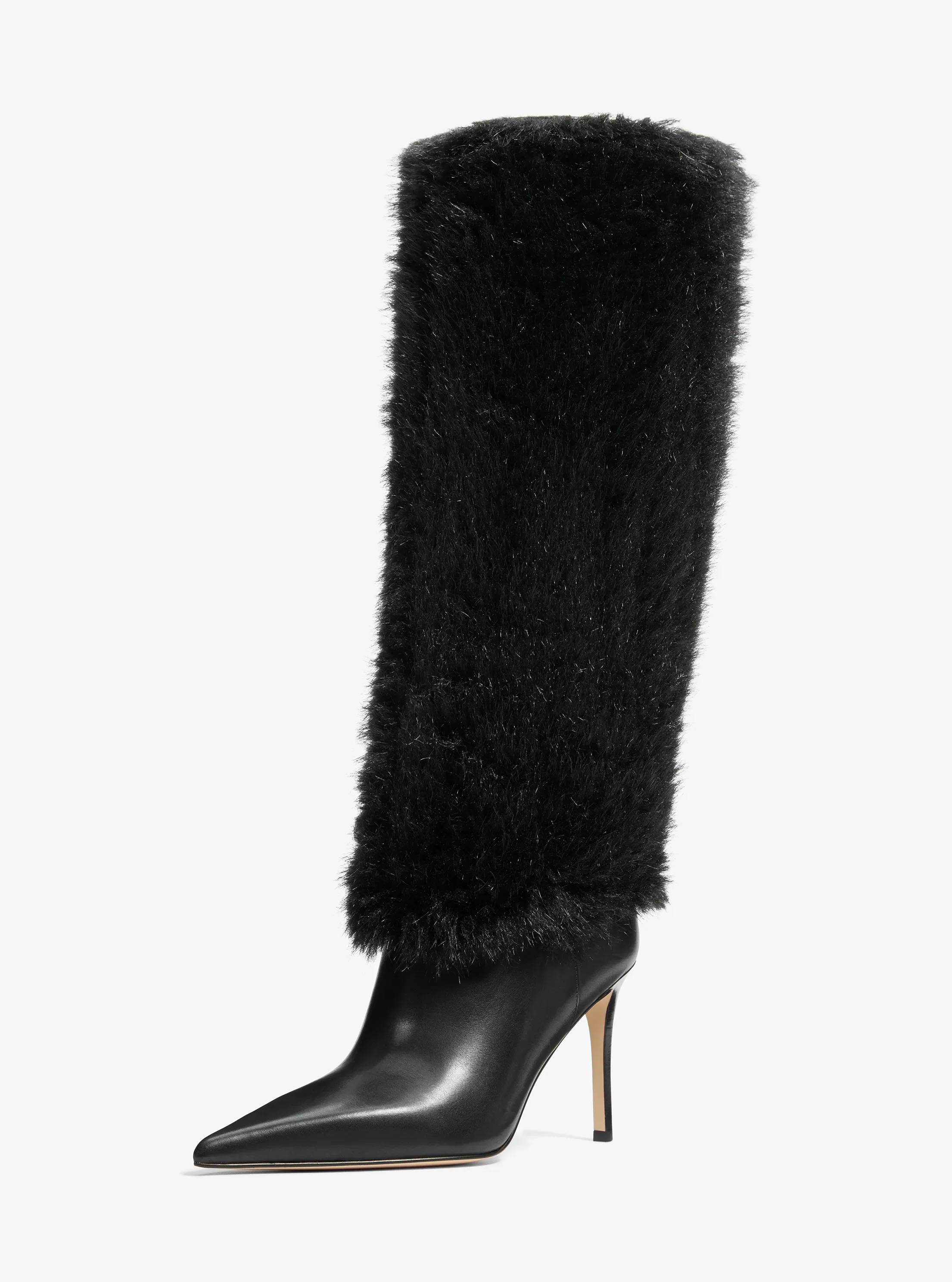 Женские ботинки Michael Kors Dawn Faux Fur Boot, цвет: Чёрный — фото 4
