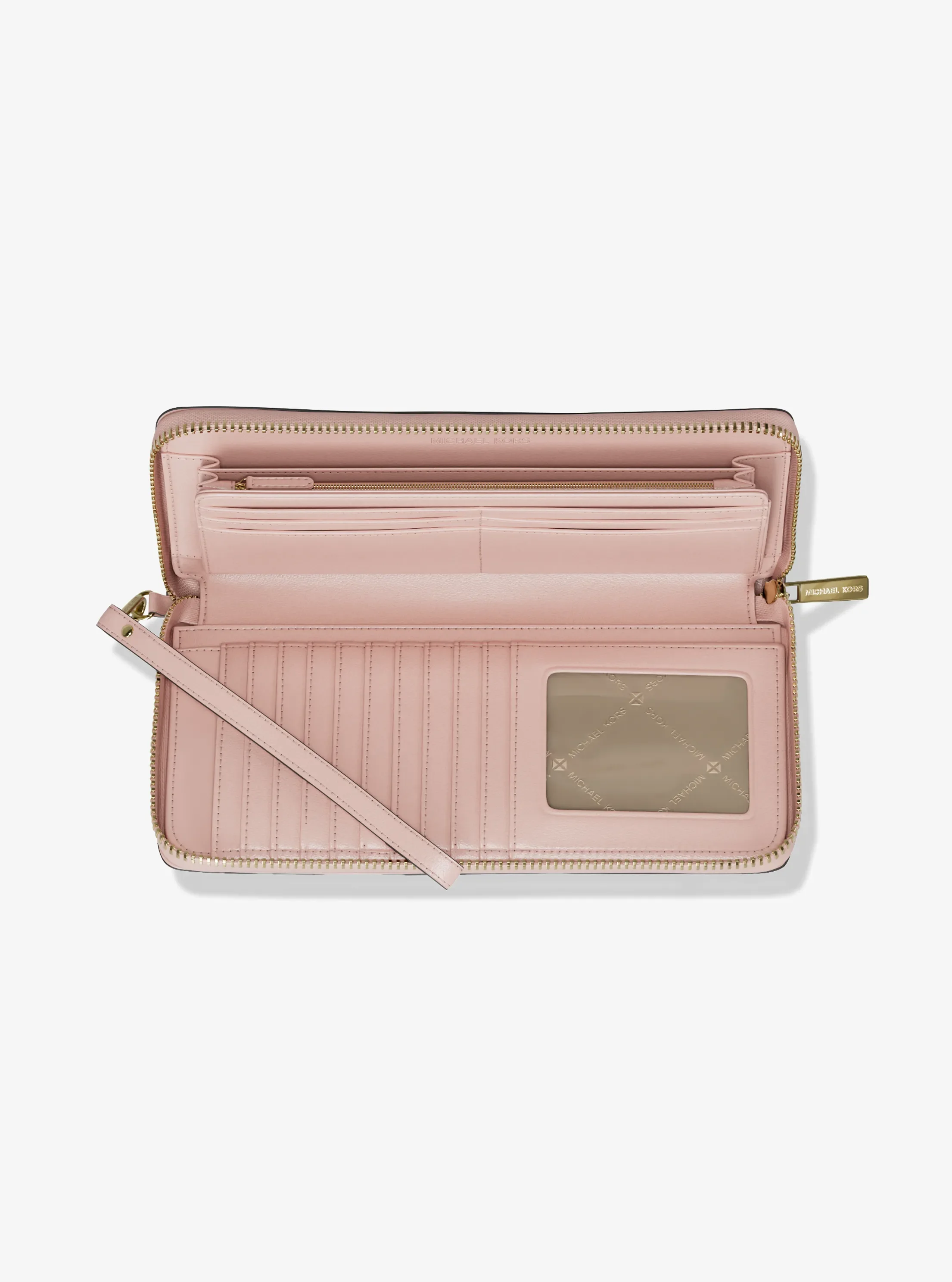 Michael Kors Jet Set Travel Large Signature Logo Continental Wristlet — фото 2