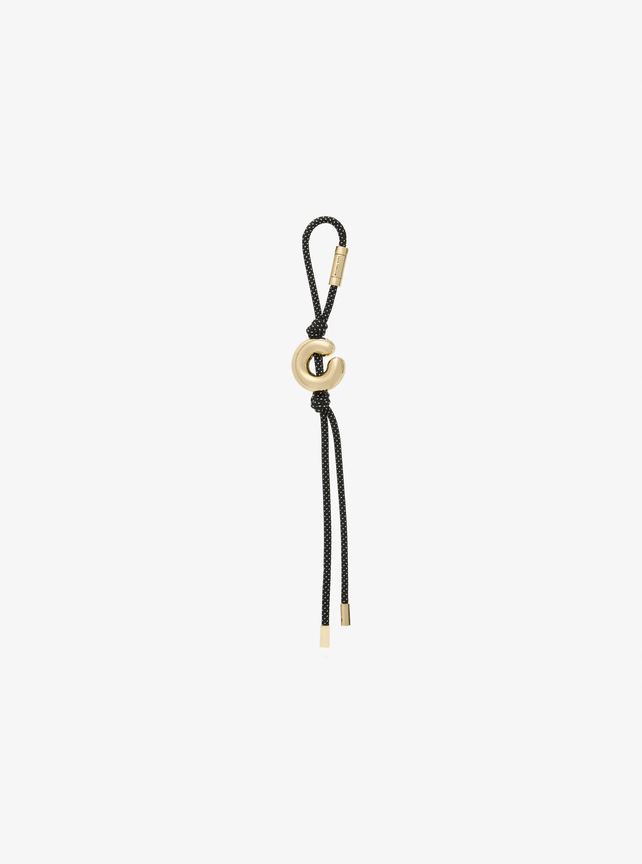Женские брелоки Michael Kors Initial Gold-Tone and Speckled Cord Bag Charm