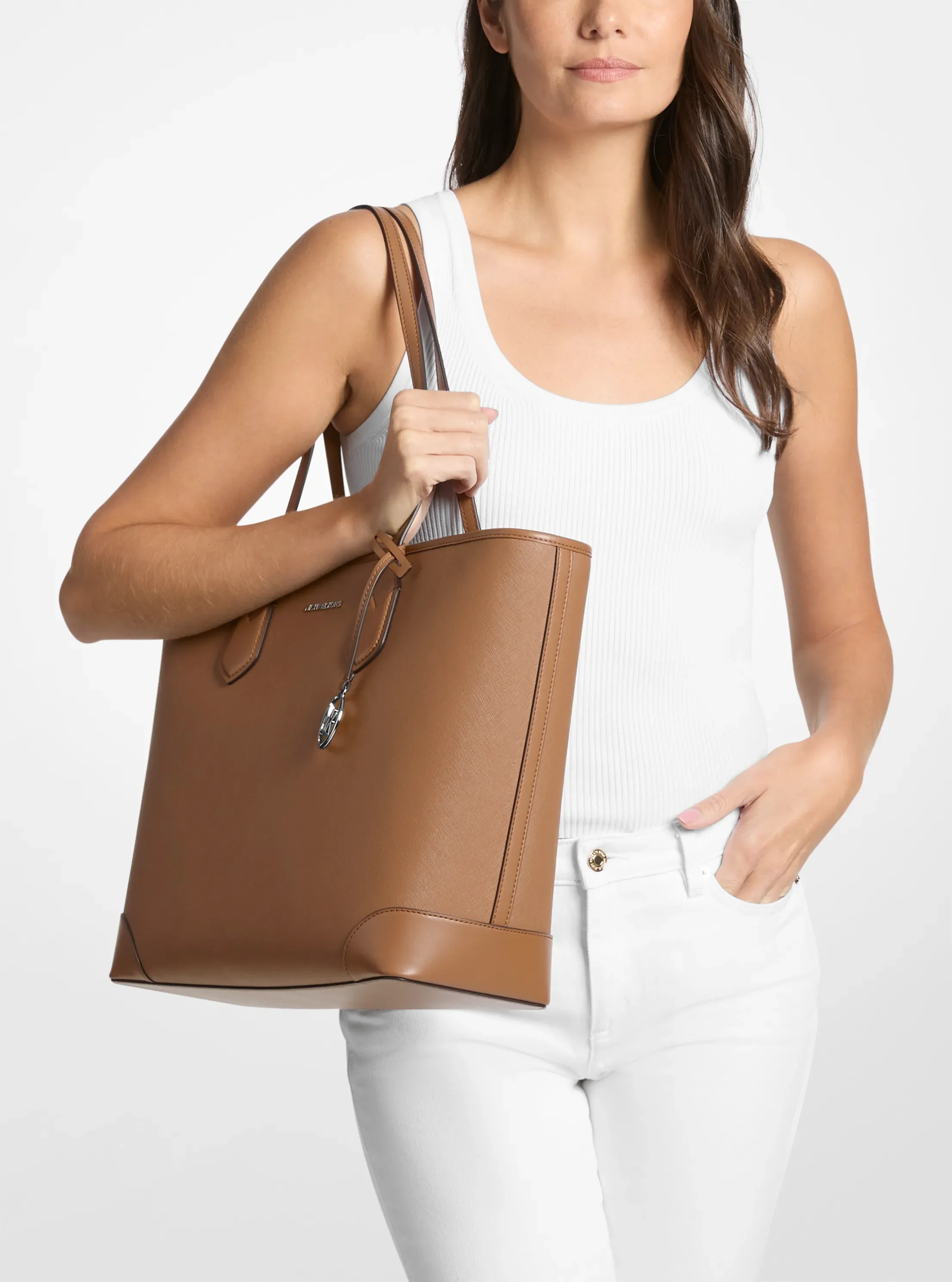 Michael Kors Eva Large Saffiano Leather Tote Bag — фото 4