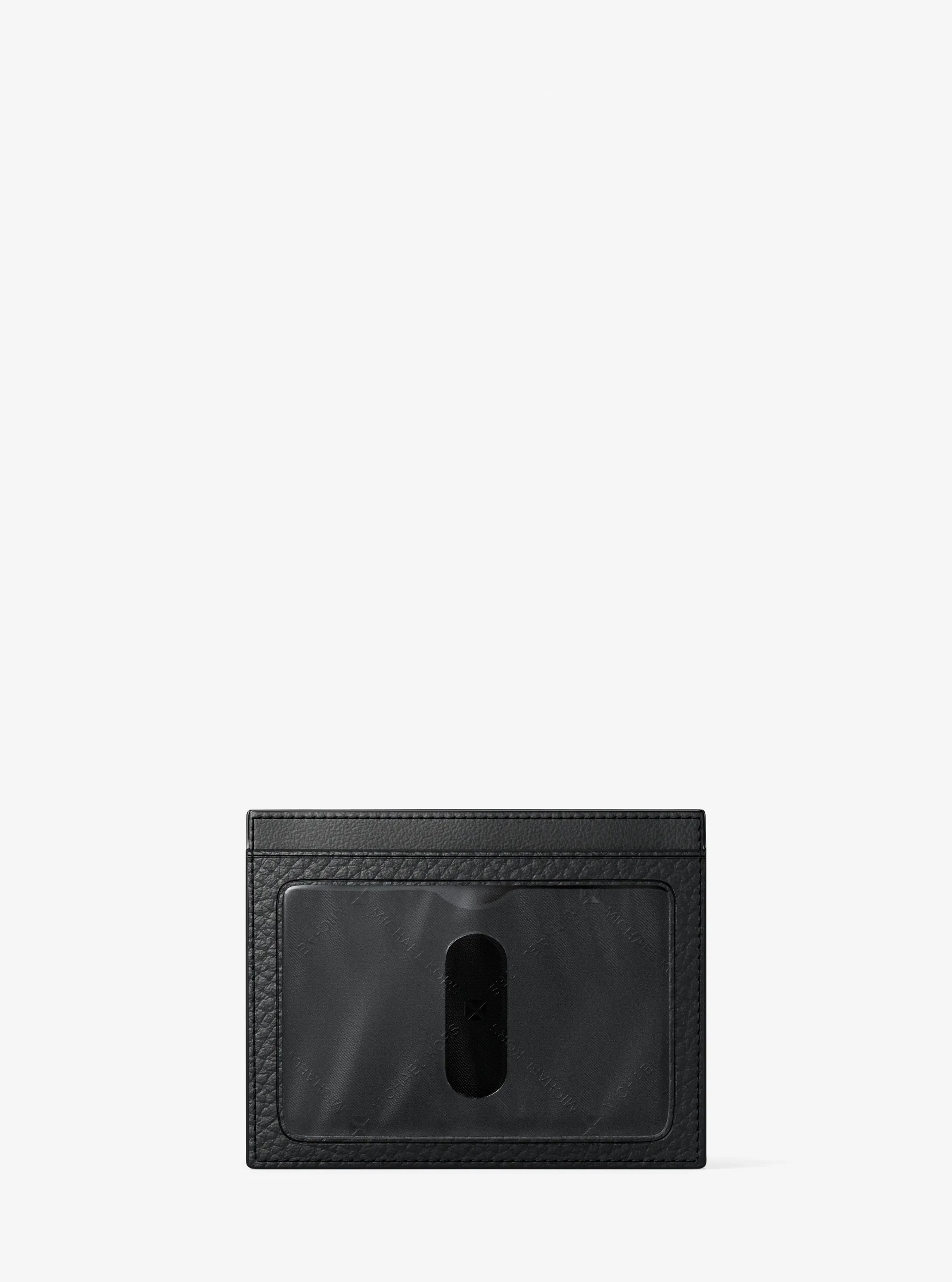 Кошелёк Michael Kors Cooper Pebbled Leather Card Case, цвет: Чёрный — фото 2
