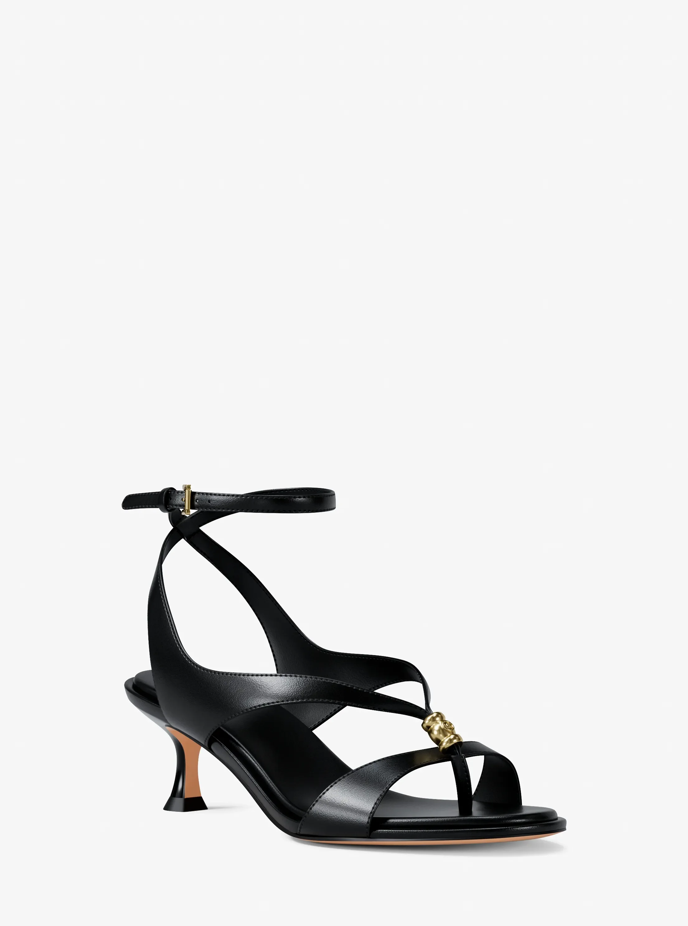 Женские сандалии Michael Kors Cherie Leather Sandal, цвет: Чёрный