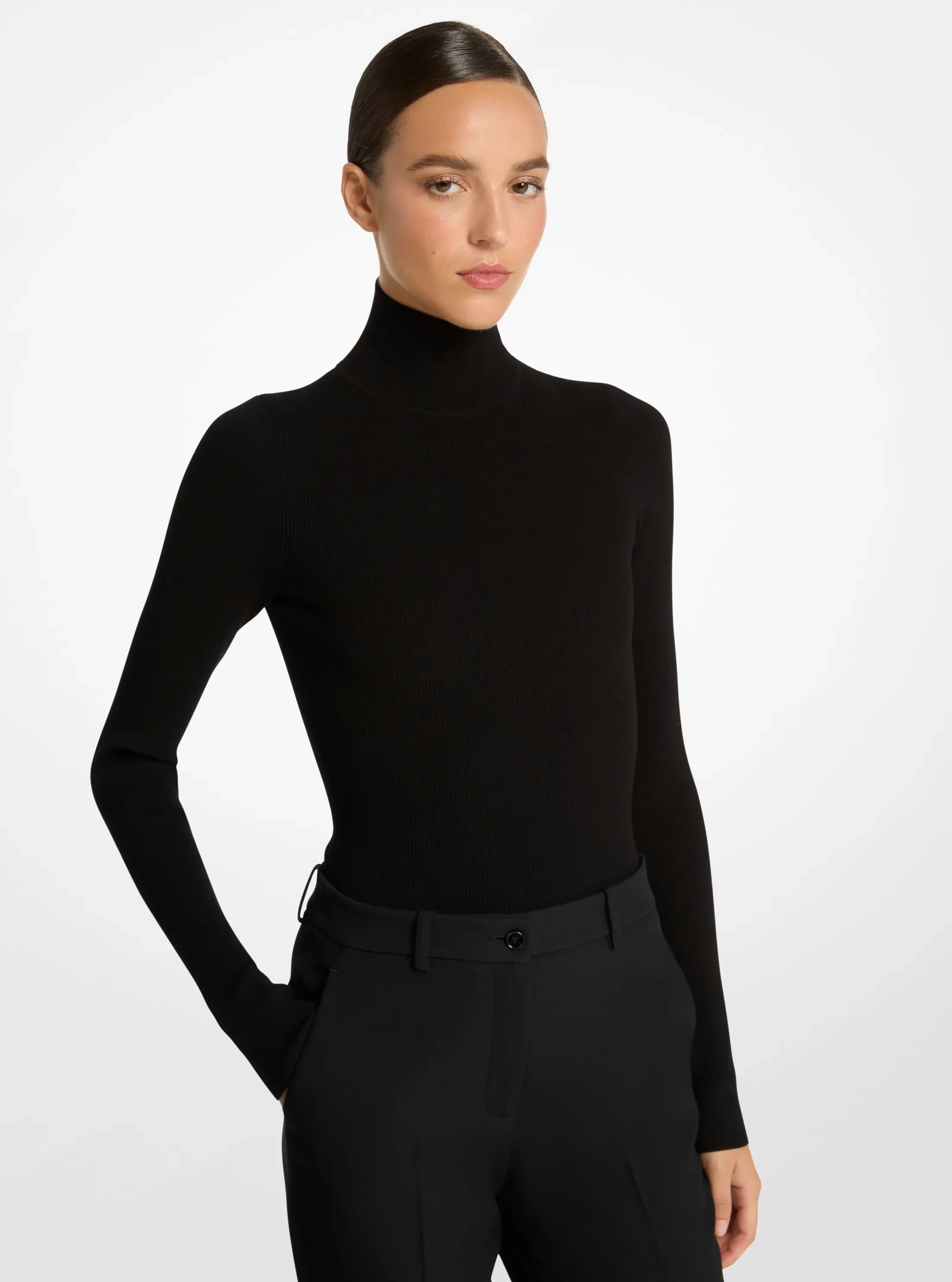 Боди Turtleneck, стрейч — Michael Kors, цвет: Чёрный