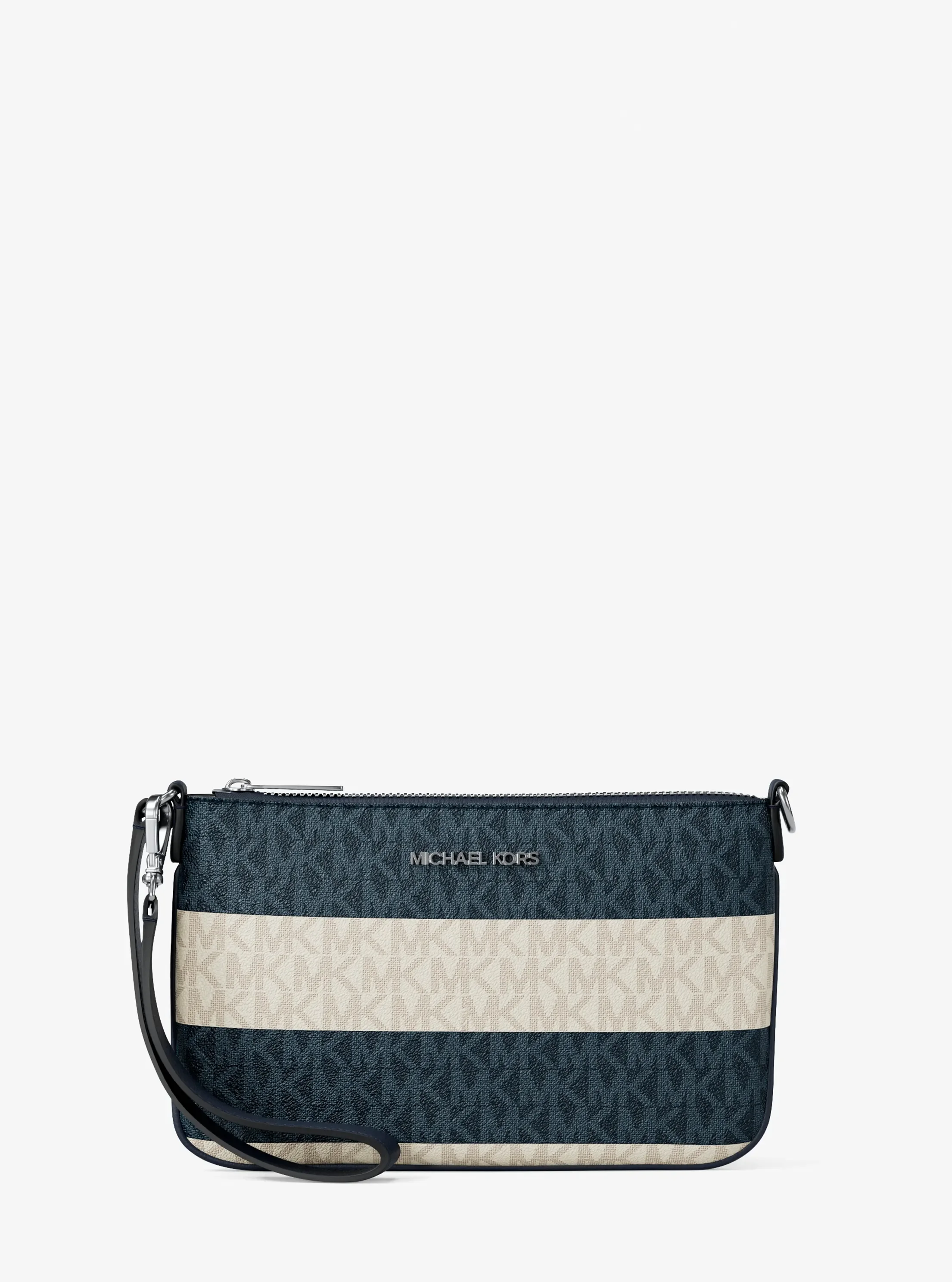 Сумки Michael Kors Jet Set Travel Striped Signature Logo Convertible Wristlet