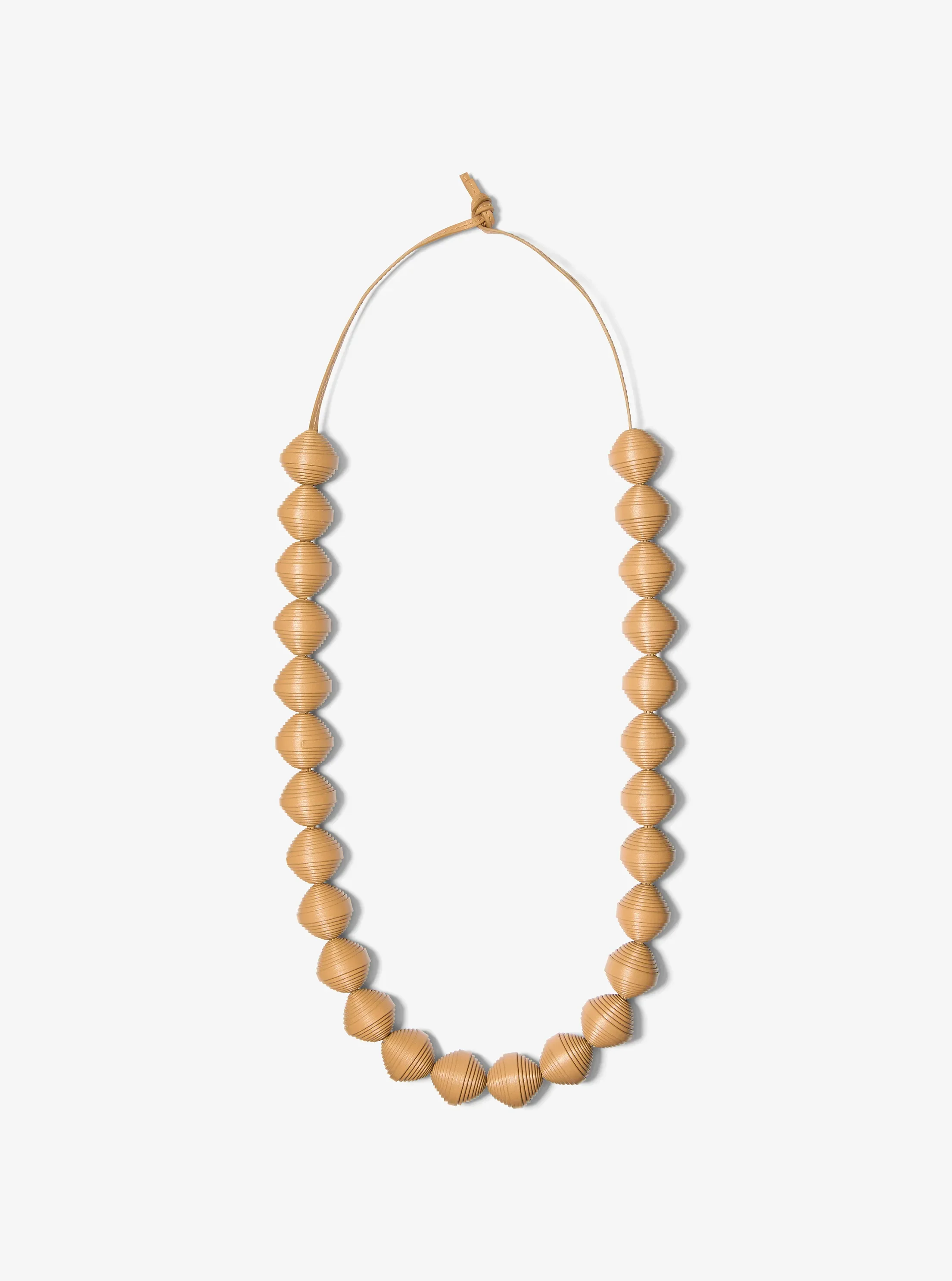 Женское колье Michael Kors Leather Beads, цвет: Кешью