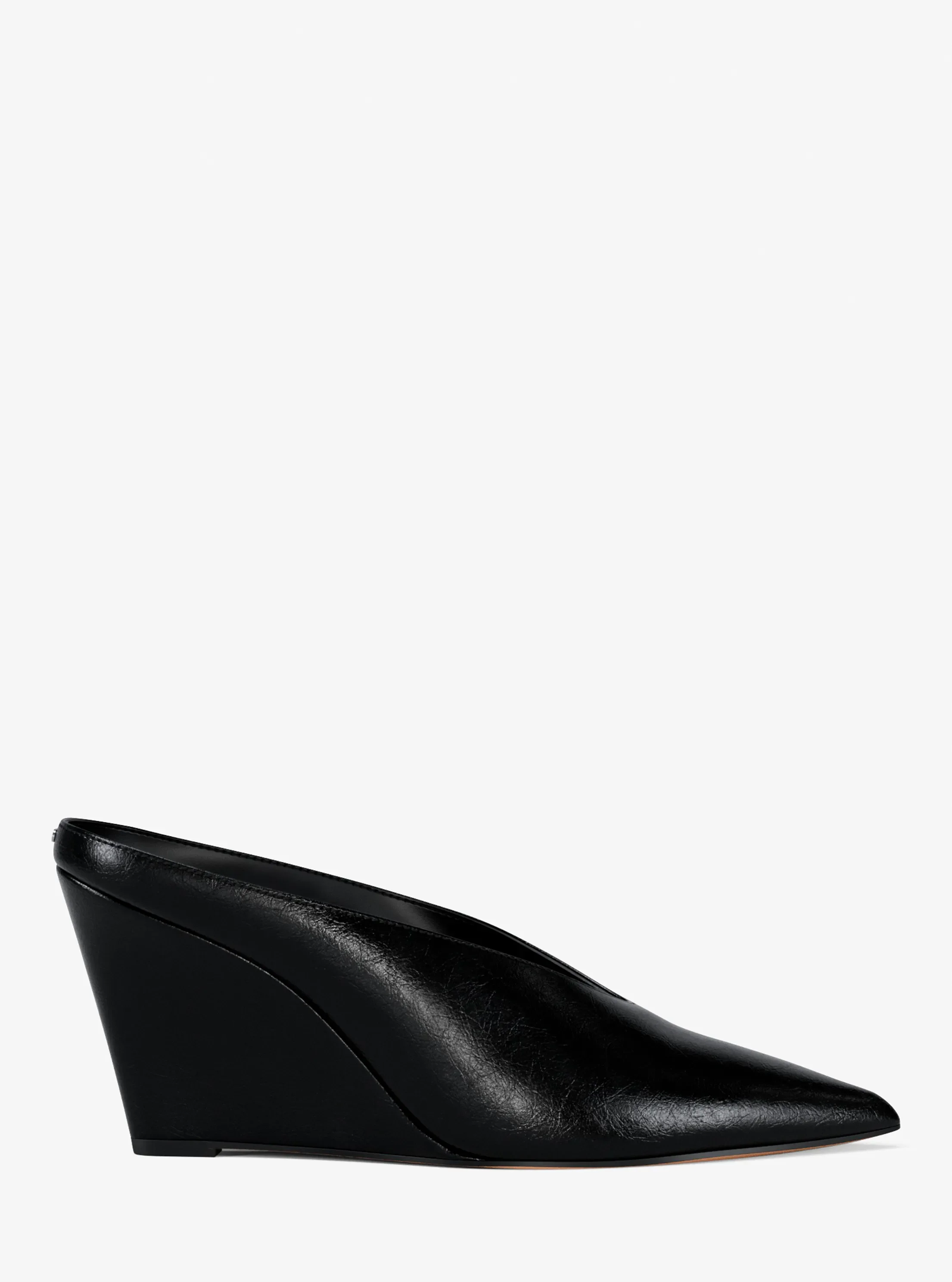 Женские сабо Michael Kors Xandra Leather Wedge Mule, цвет: Чёрный — фото 2