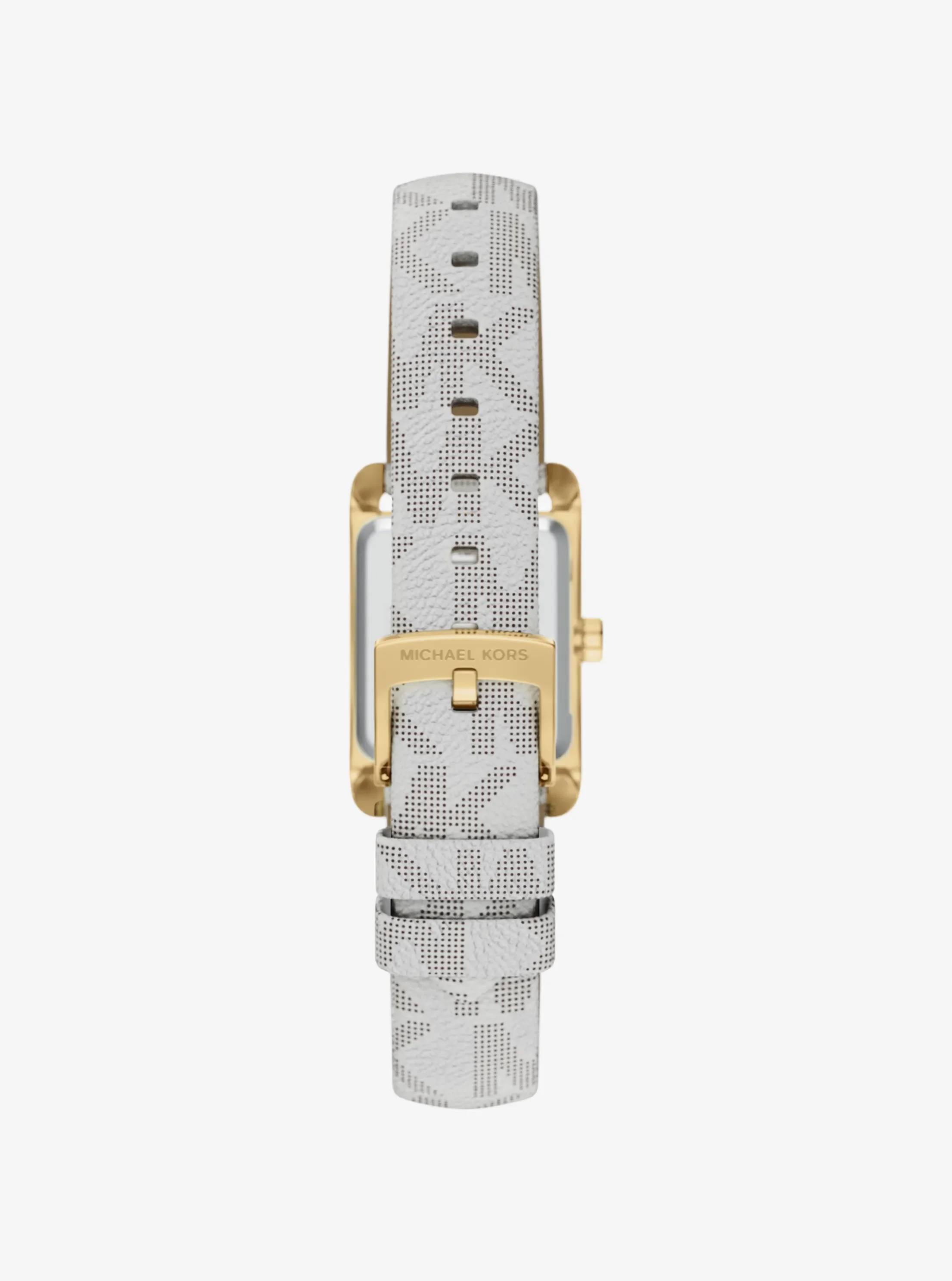 Часы Michael Kors Mini Monroe Gold-Tone and Logo Strap Watch, цвет: Золотой — фото 3