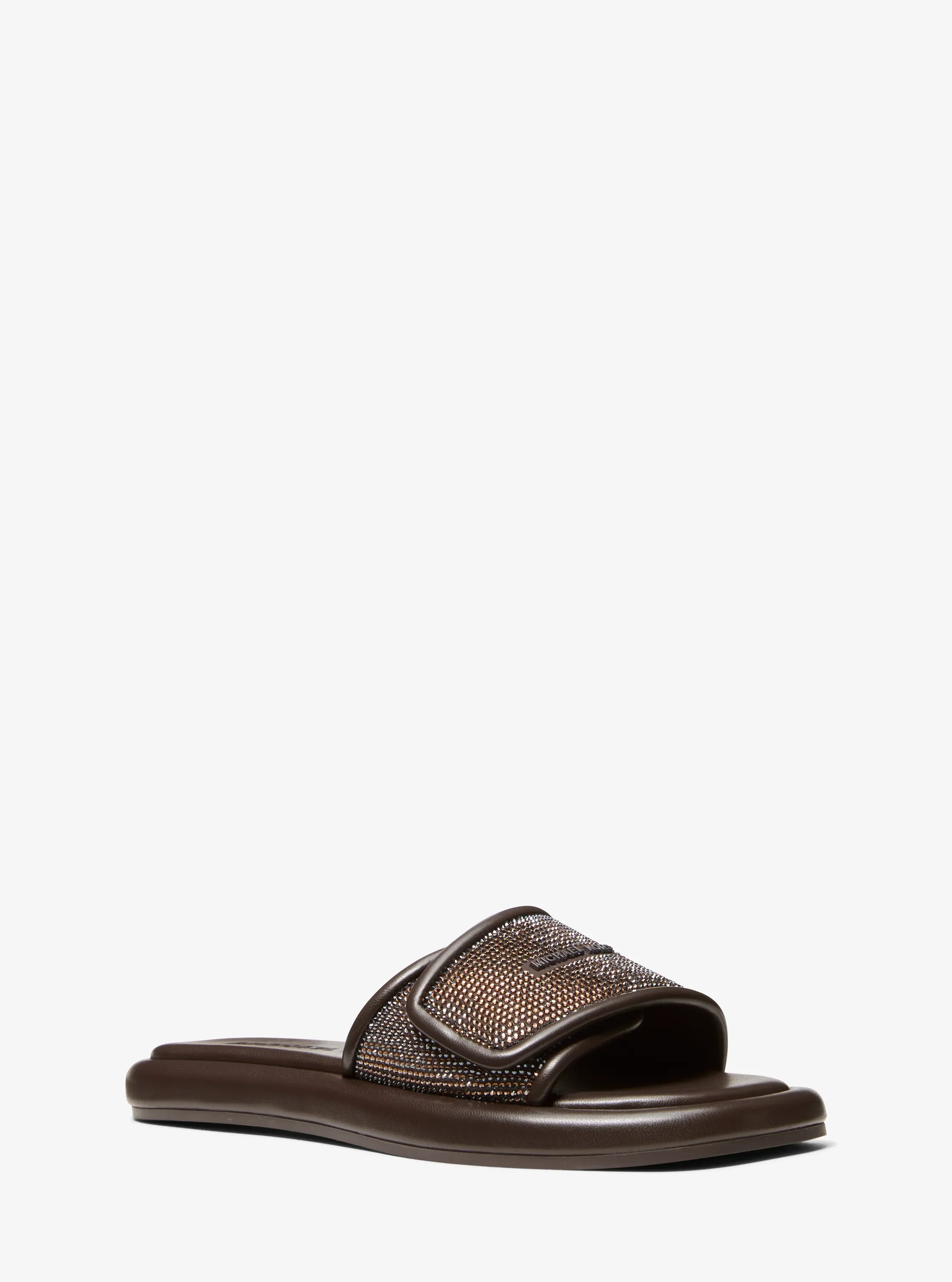 Женские сандалии Michael Kors Suki Embellished Slide Sandal, цвет: Шоколадный
