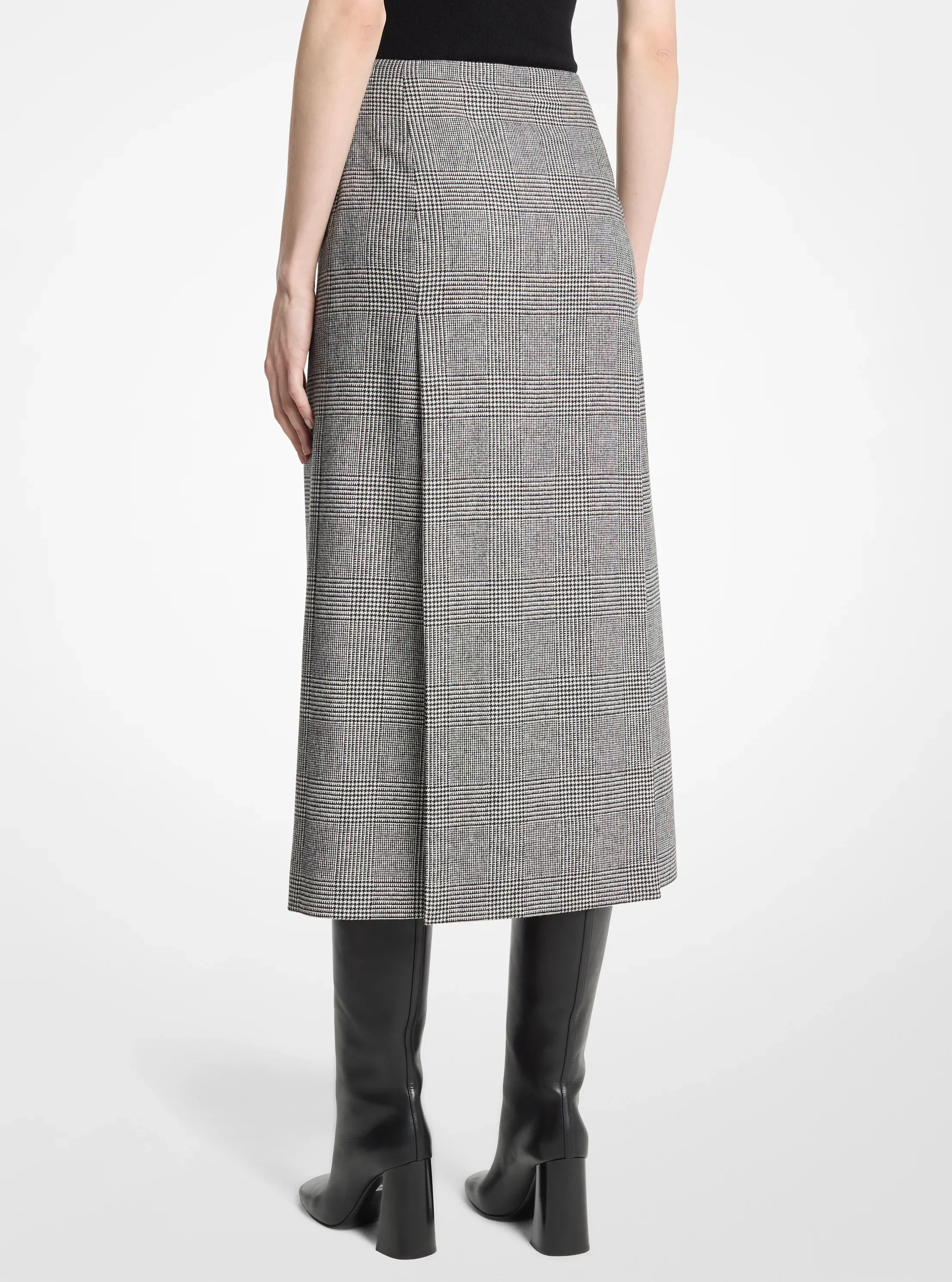 Женские юбки Michael Kors Glen Plaid Wool Blend Flannel Car Wash Skirt — фото 2