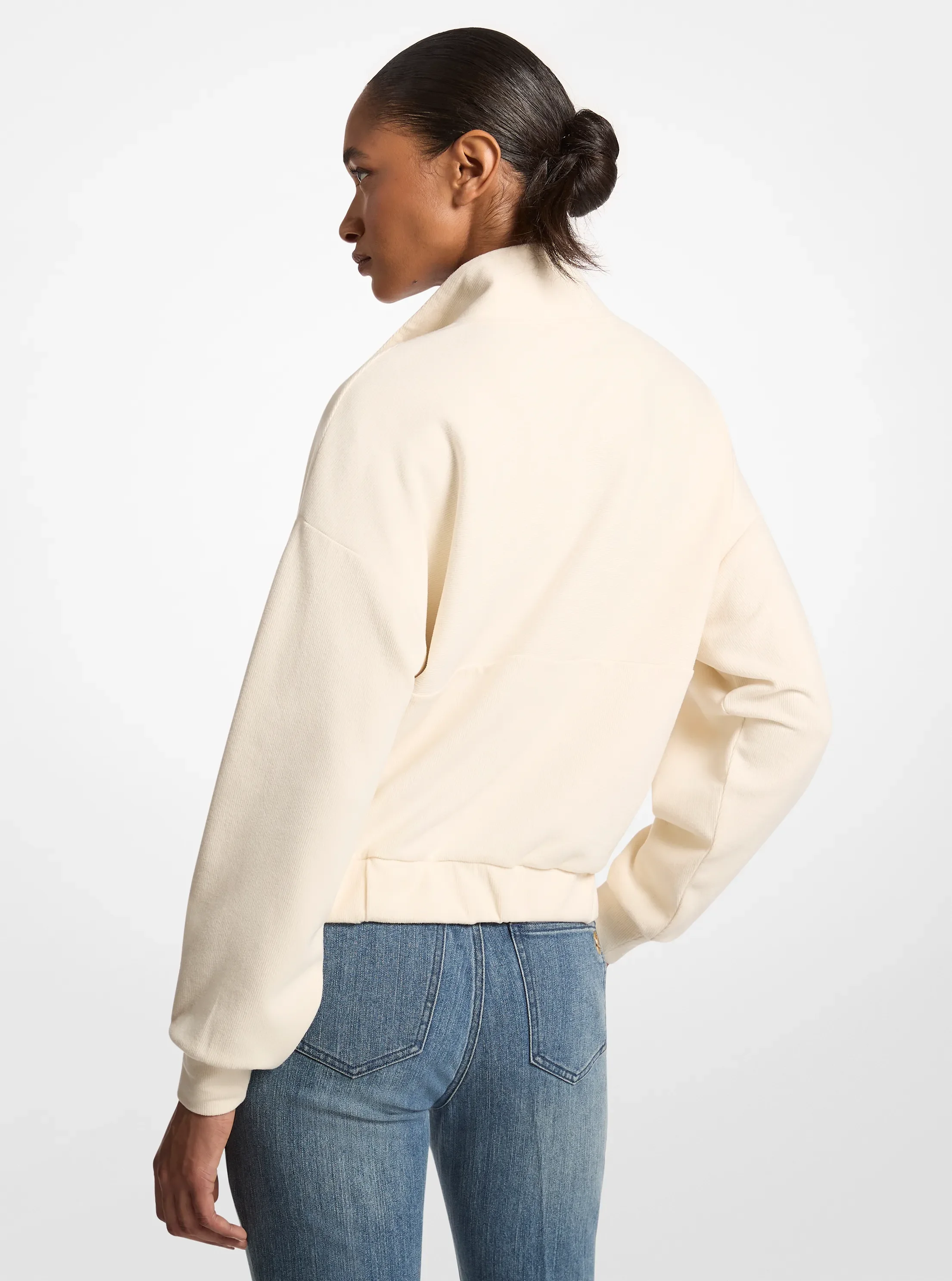 Свитер Michael Kors Knit Quarter-Zip, цвет: Костяной — фото 2