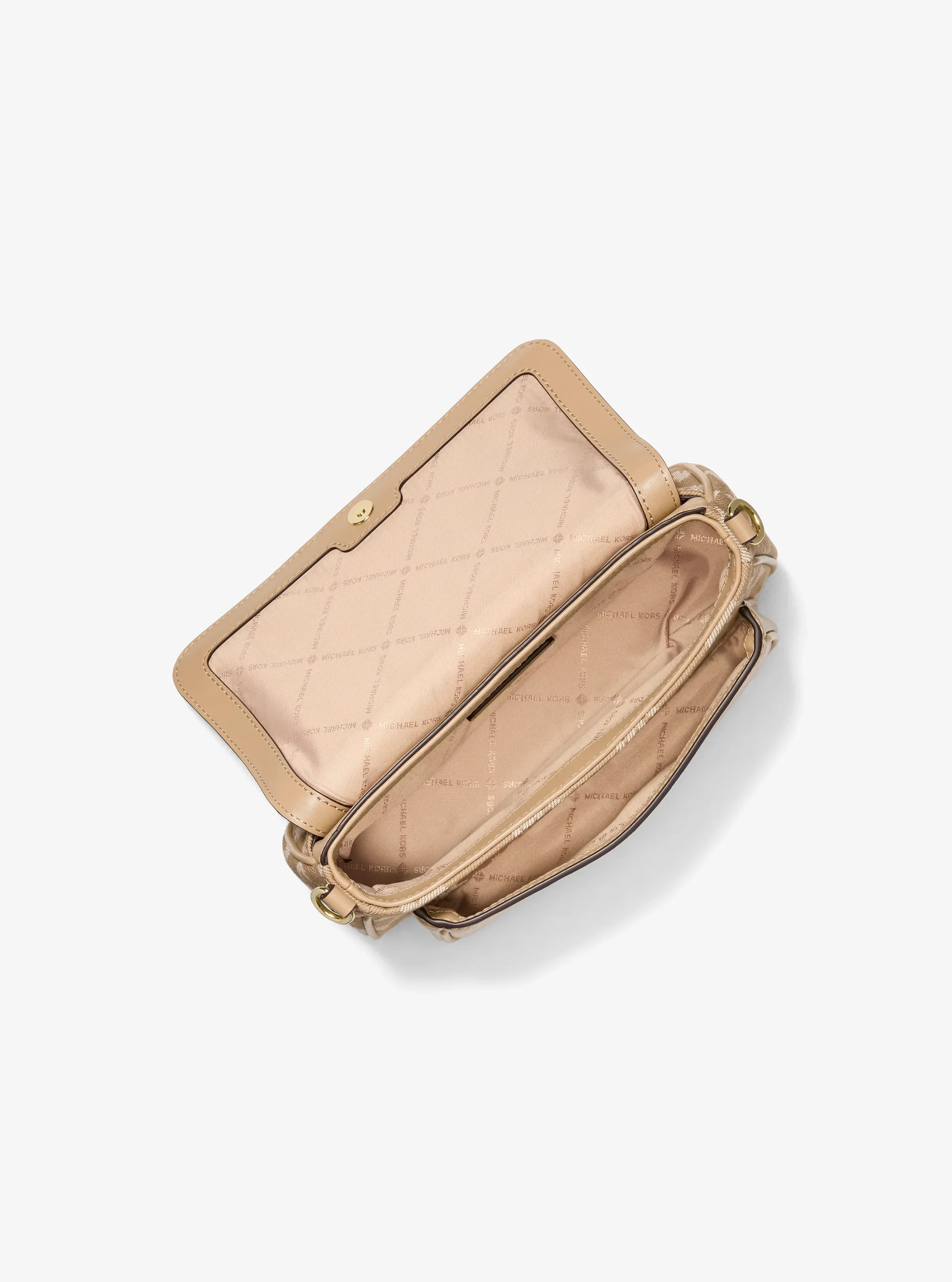 Michael Kors Jet Set Travel Small Logo Jacquard Denim Crossbody Bag With Pouch — фото 2