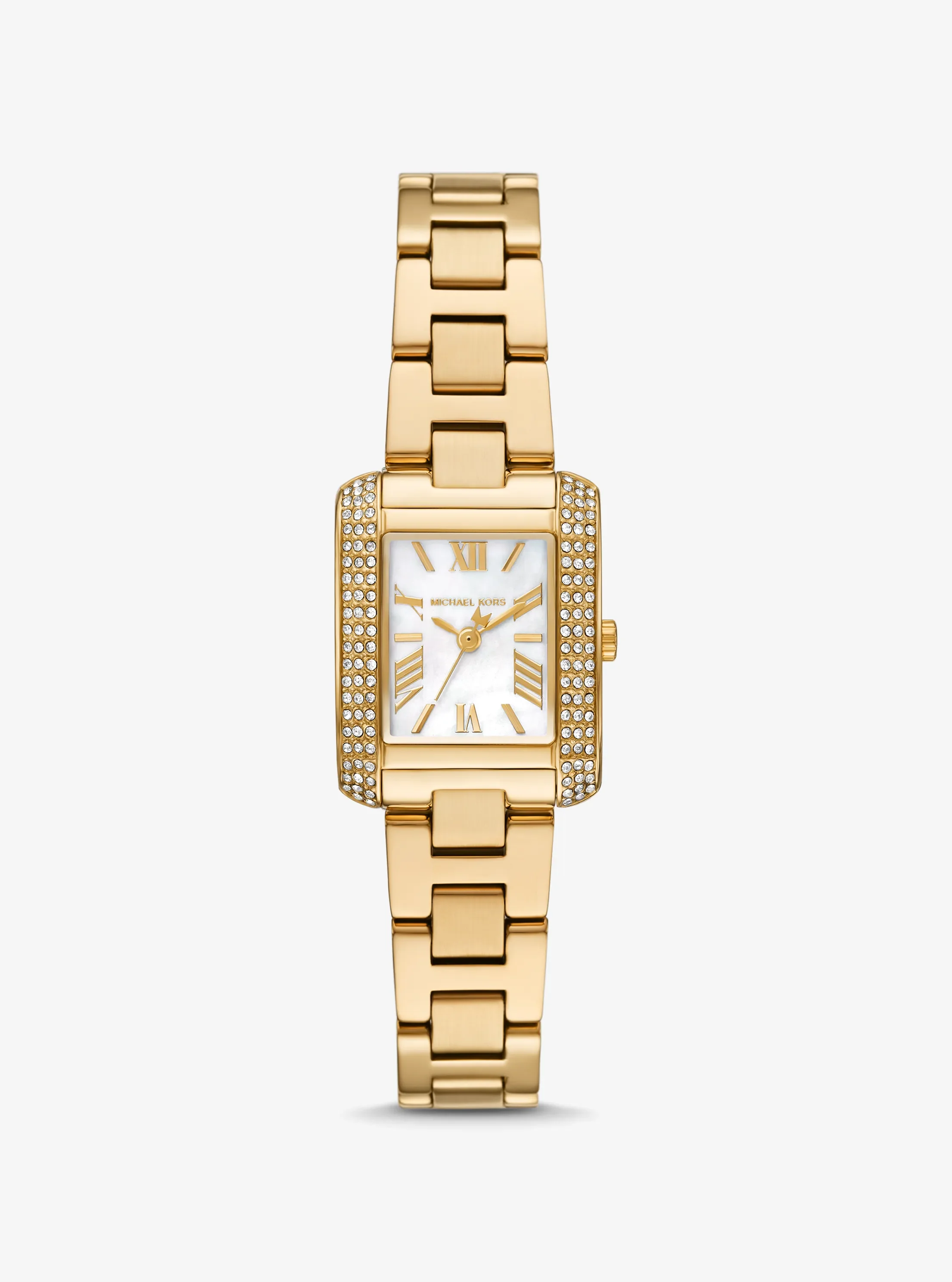 Женские часы Michael Kors Mini Emery Pavé Gold-Tone Watch, цвет: Золотой