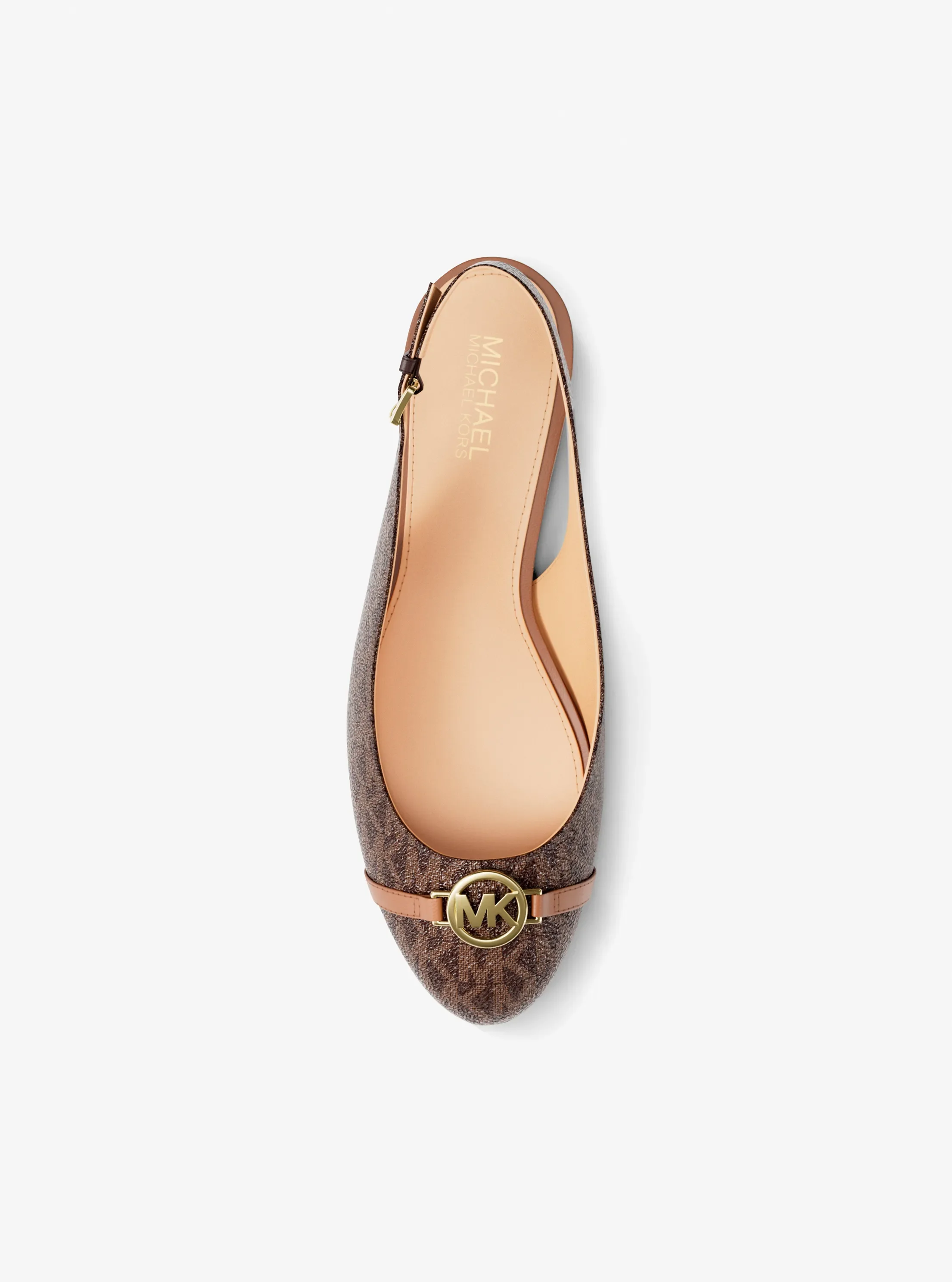 Туфли Michael Kors Dori Signature Logo Slingback Flat, цвет: Коричневый разноцветный — фото 5