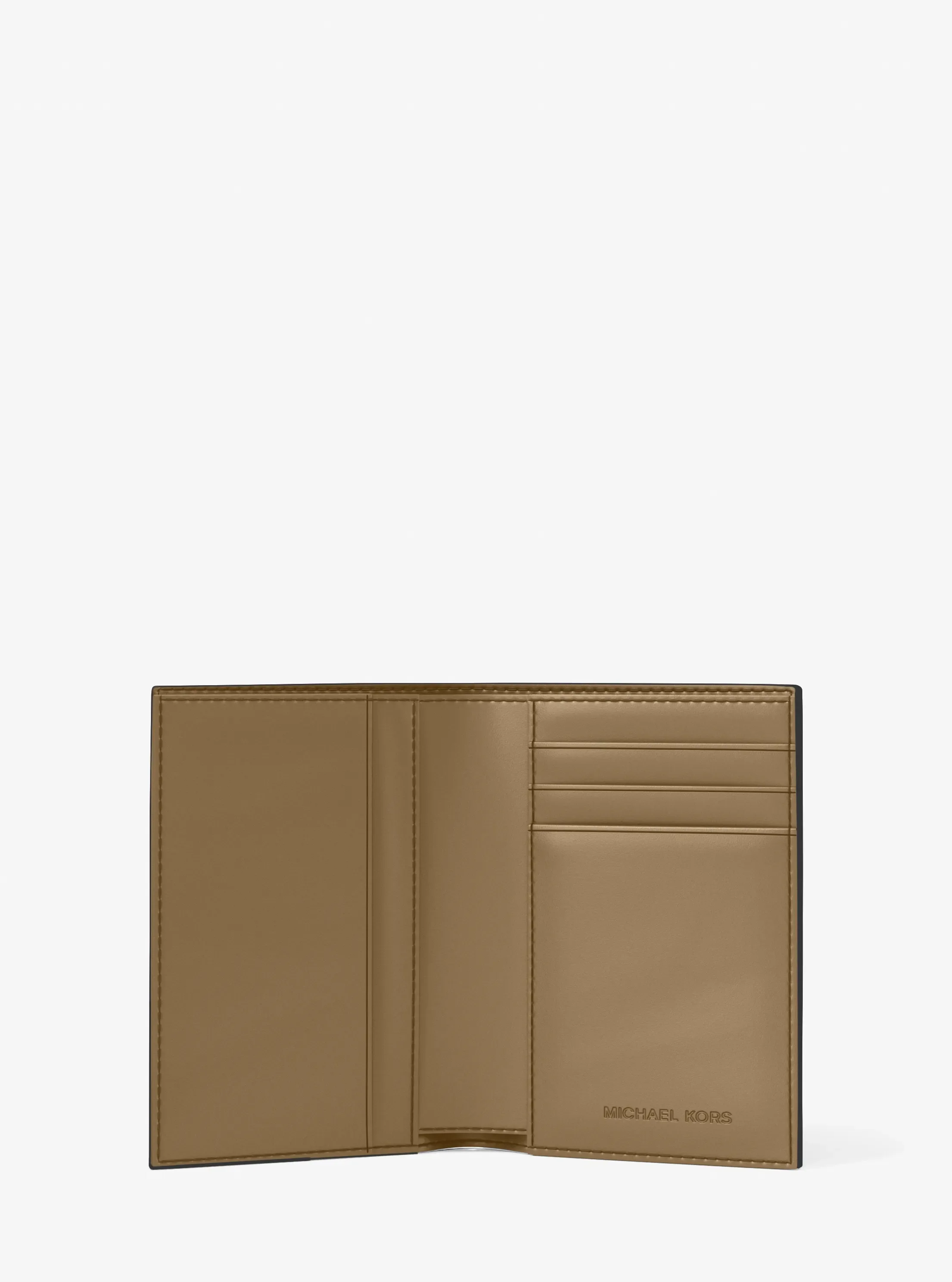 Мужские кошельки Michael Kors Hudson Signature Logo Folio Card Case — фото 2