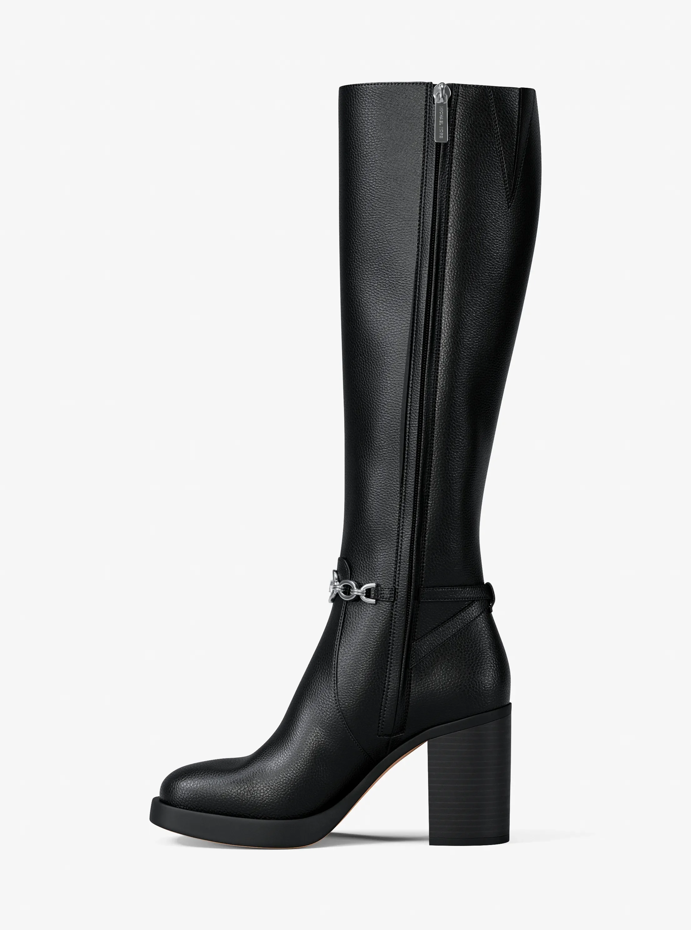 Ботинки Michael Kors Kacey Block Heel Boot, цвет: Чёрный — фото 3
