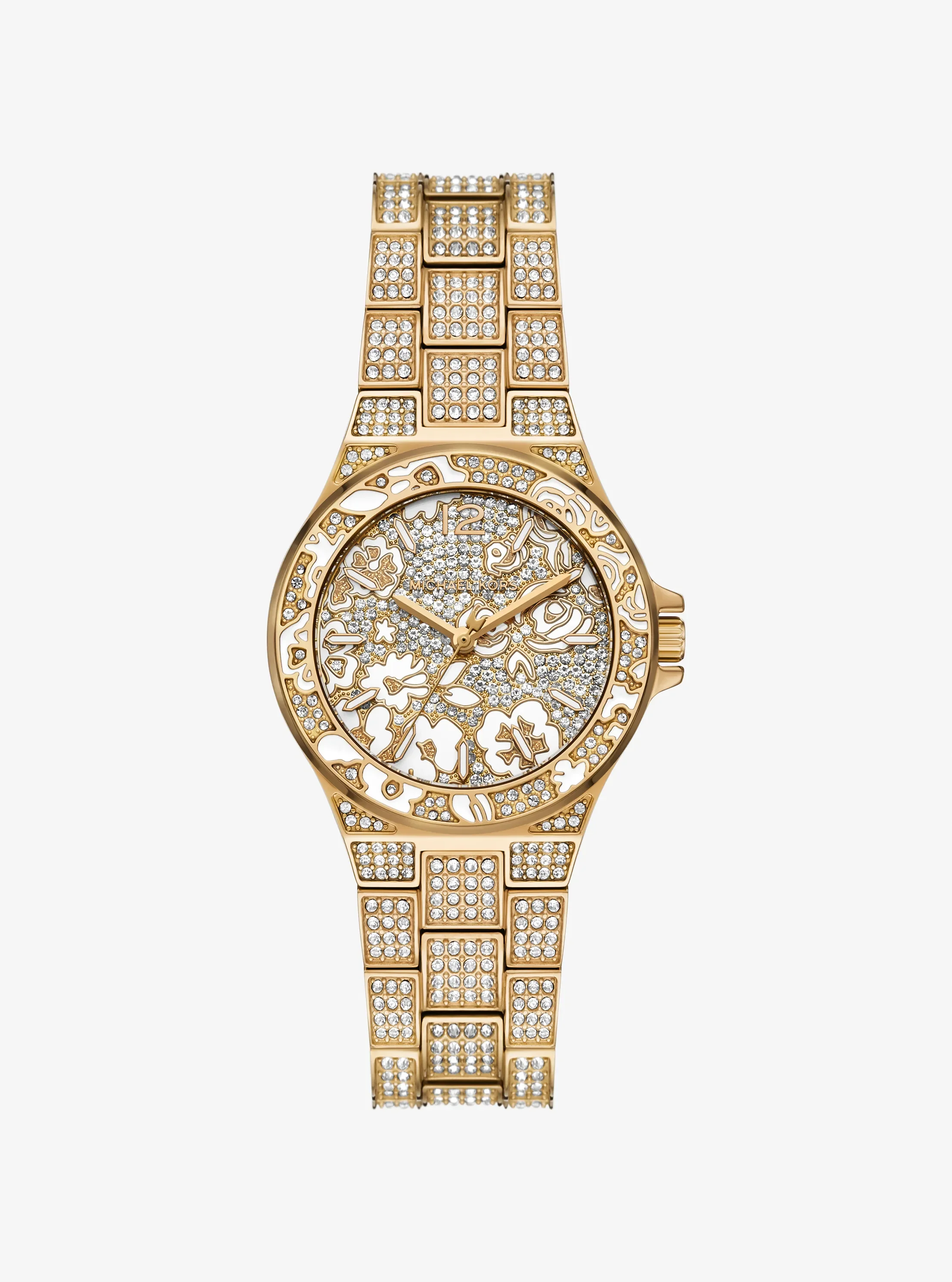 Часы Michael Kors Limited-Edition Mini Lennox Pavé Gold-Tone Watch, цвет: Золотой