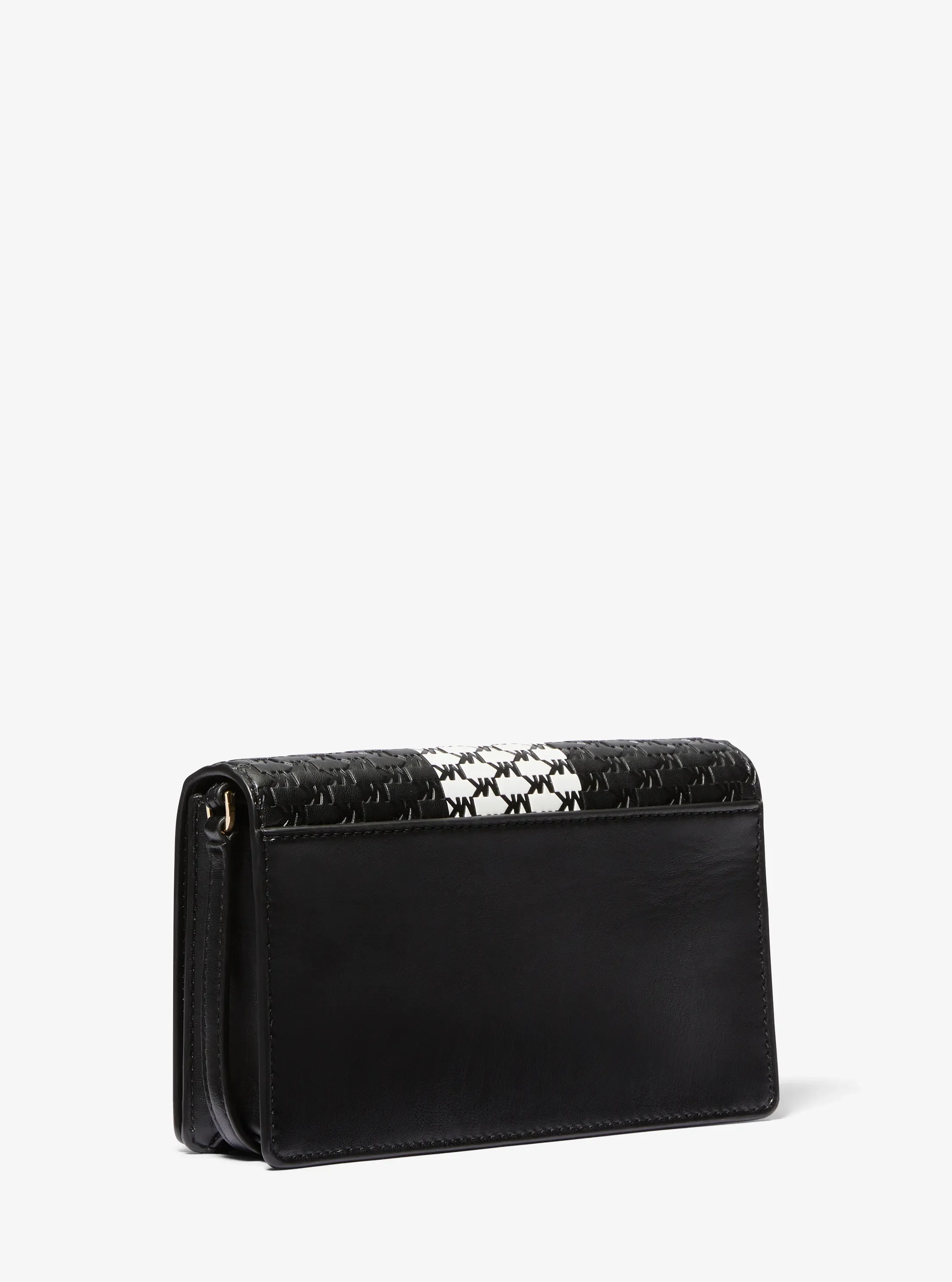 Сумки Michael Kors Jet Set Medium Logo Embossed Leather Crossbody — фото 3