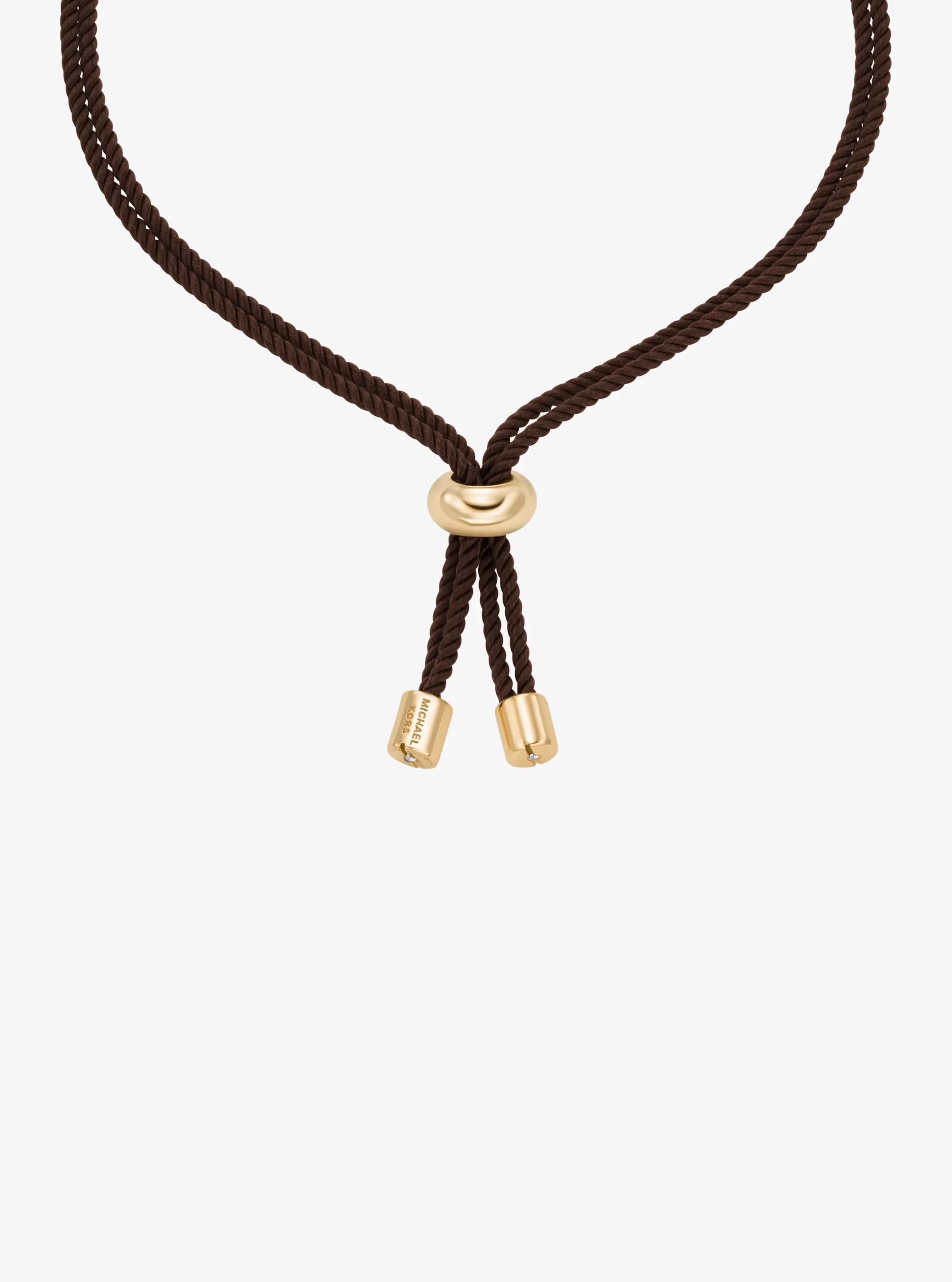 Браслет Michael Kors Horsebit Corded Slider, цвет: Золотой / Светло-коричневый — фото 2