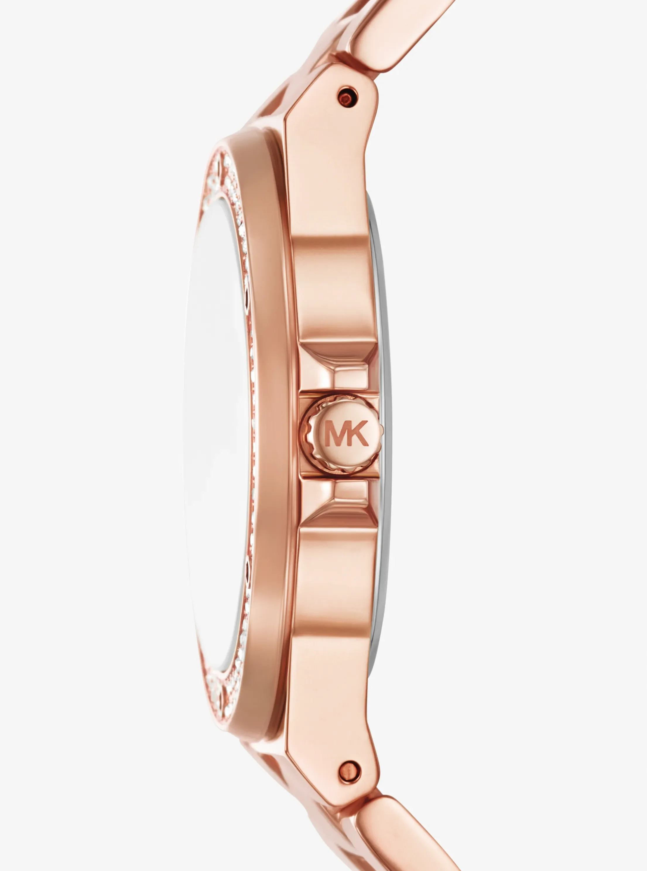 Часы Michael Kors Lennox Pavé Rose Gold-Tone Watch, цвет: Розовое золото — фото 2