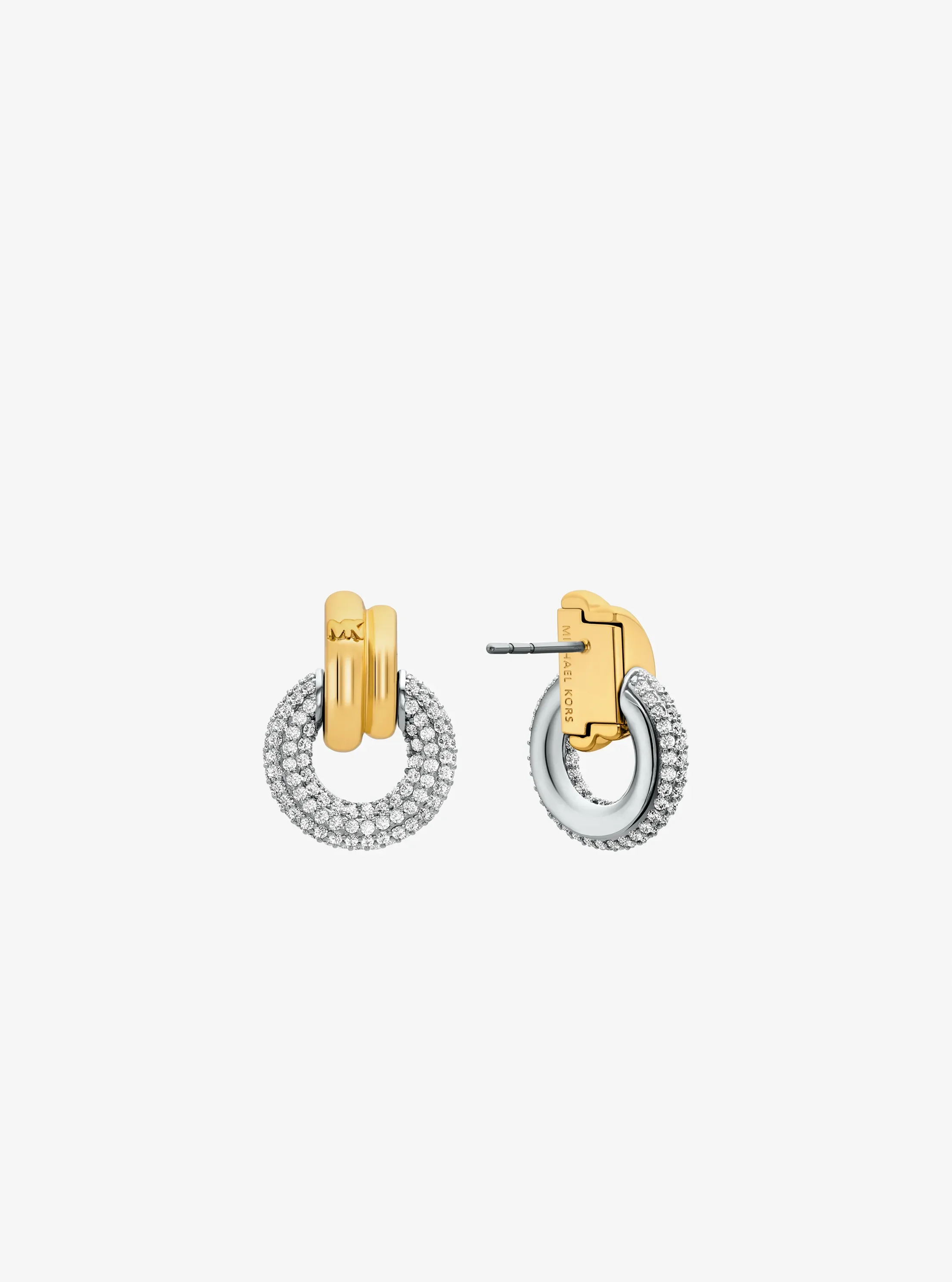Серьги Michael Kors Pavé Interlocking, цвет: Двухцветный — фото 2