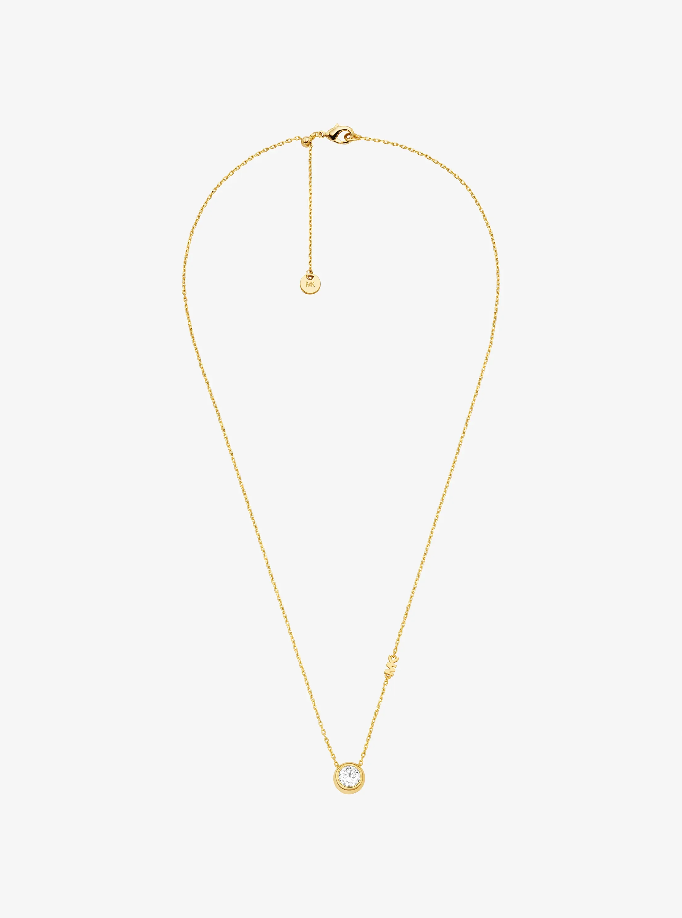 Michael Kors Round Stone Pendant Necklace