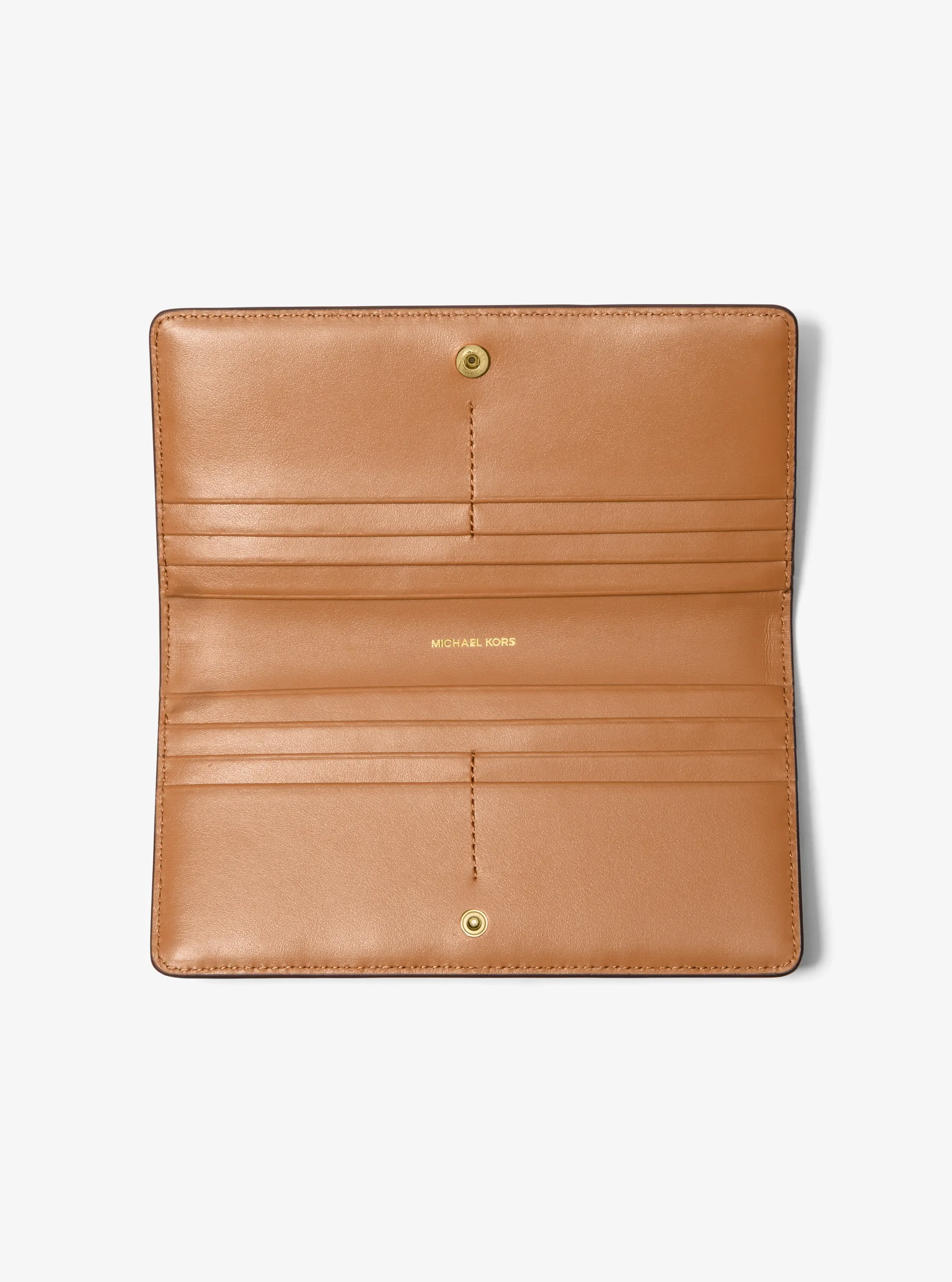 Женский кошелёк Michael Kors Bryant Large Signature Logo Snap-Front Wallet, цвет: Коричневый — фото 2