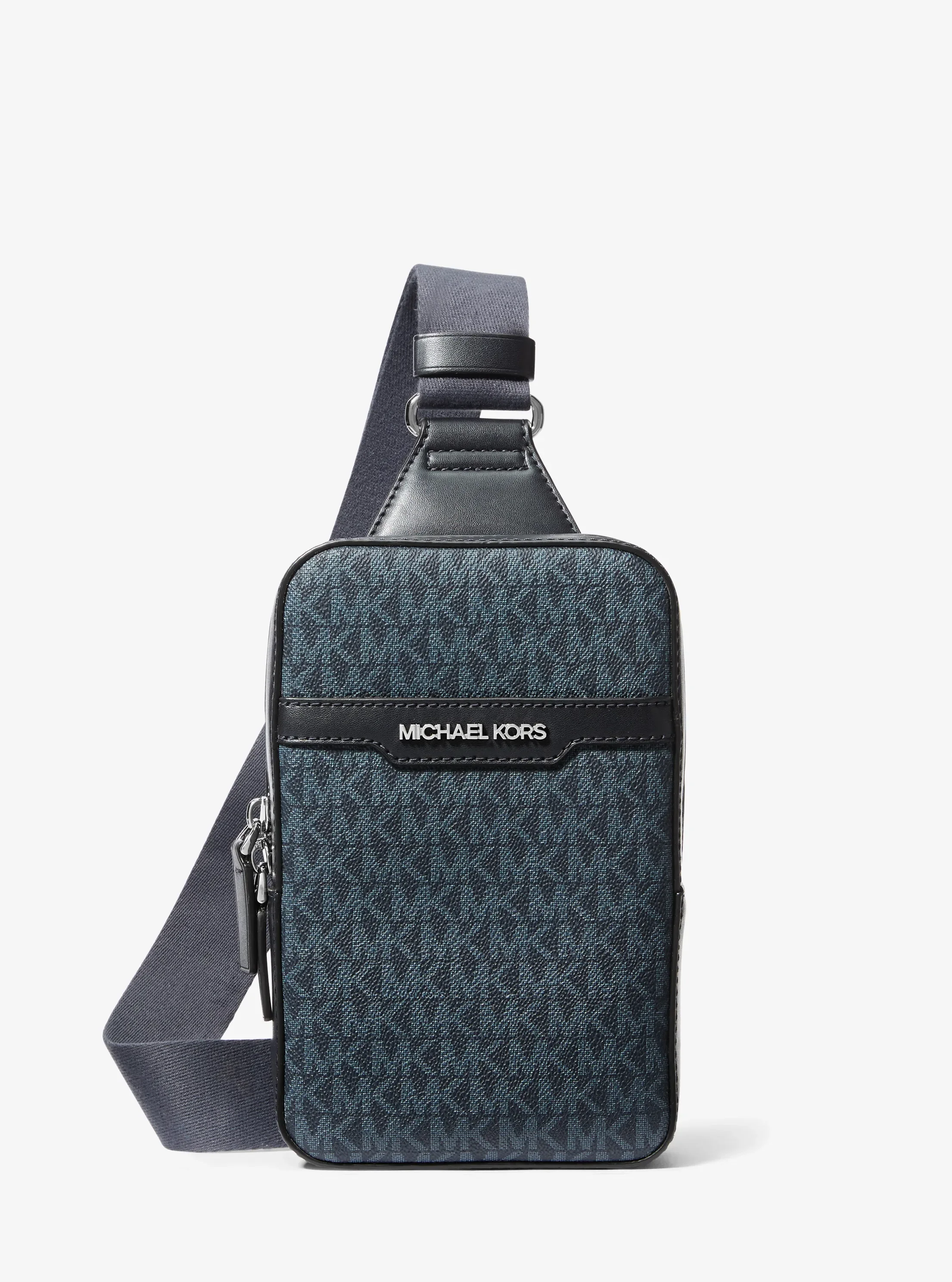 Сумка Michael Kors Cooper Medium Signature Logo Sling Pack, цвет: Admrl/Plblue