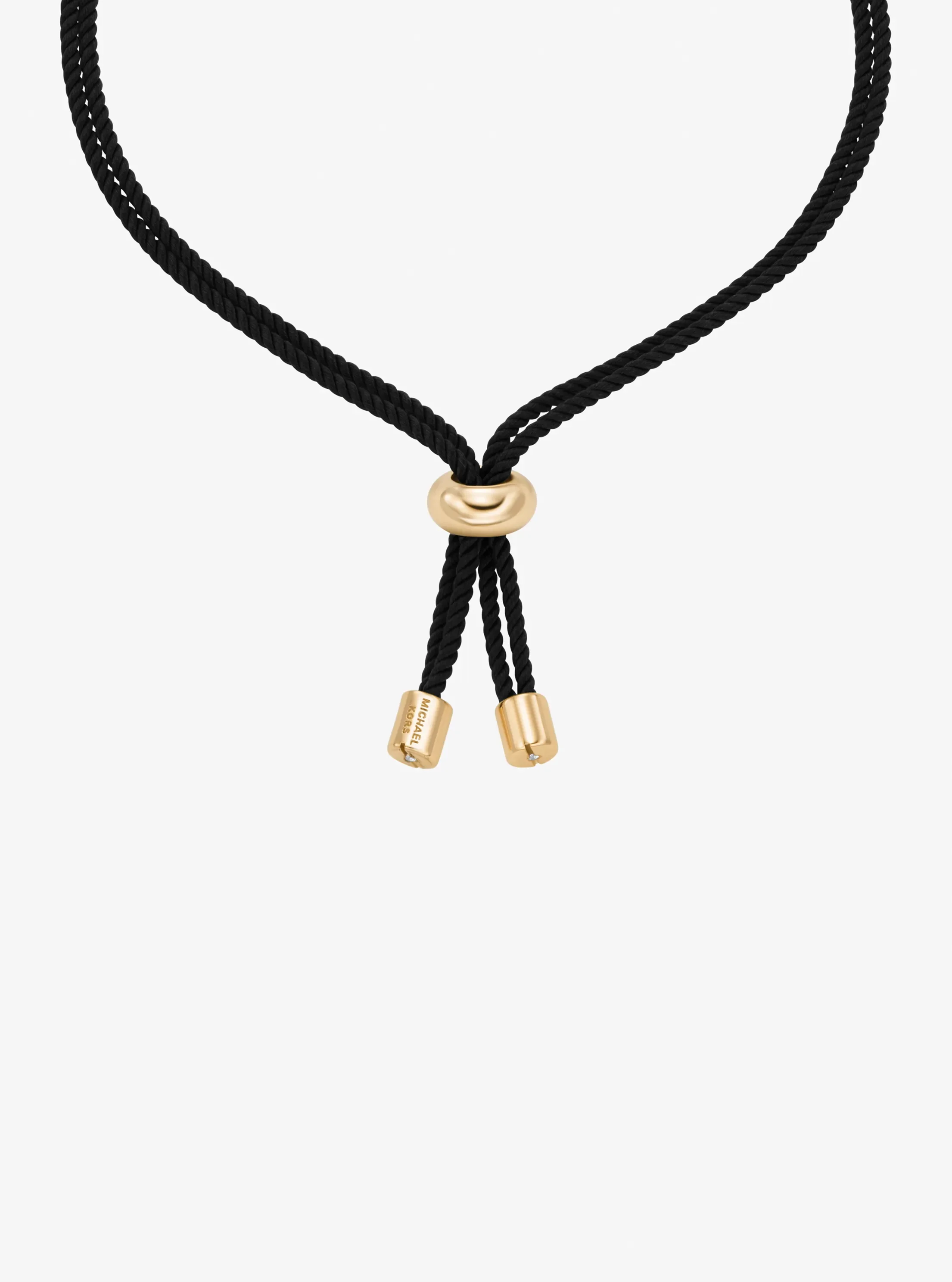 Браслет Michael Kors Horsebit Cord Slider, цвет: Золотой / Чёрный — фото 2