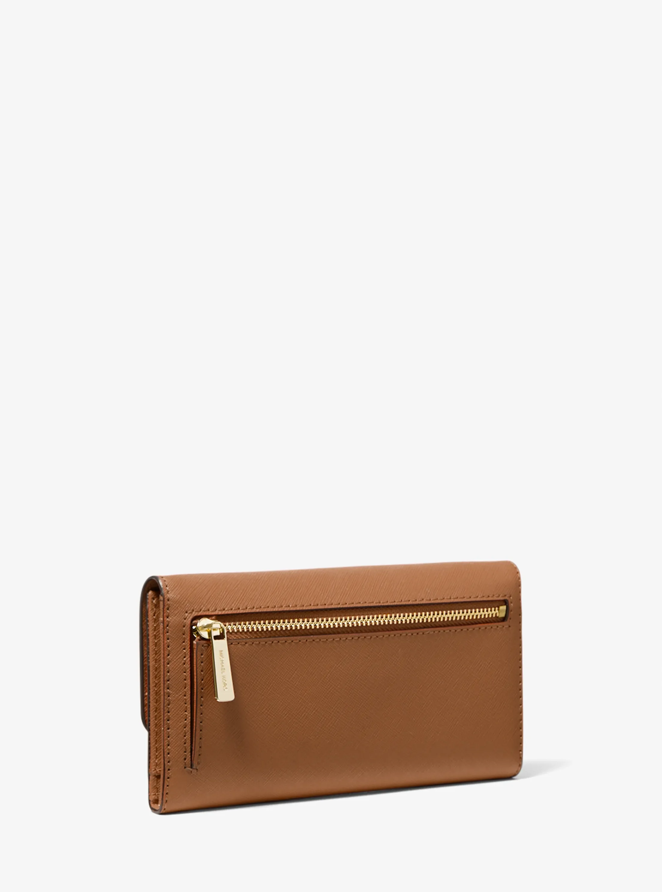 Кошельки Michael Kors Jet Set Travel Crossgrain Leather Tri-Fold Wallet — фото 3