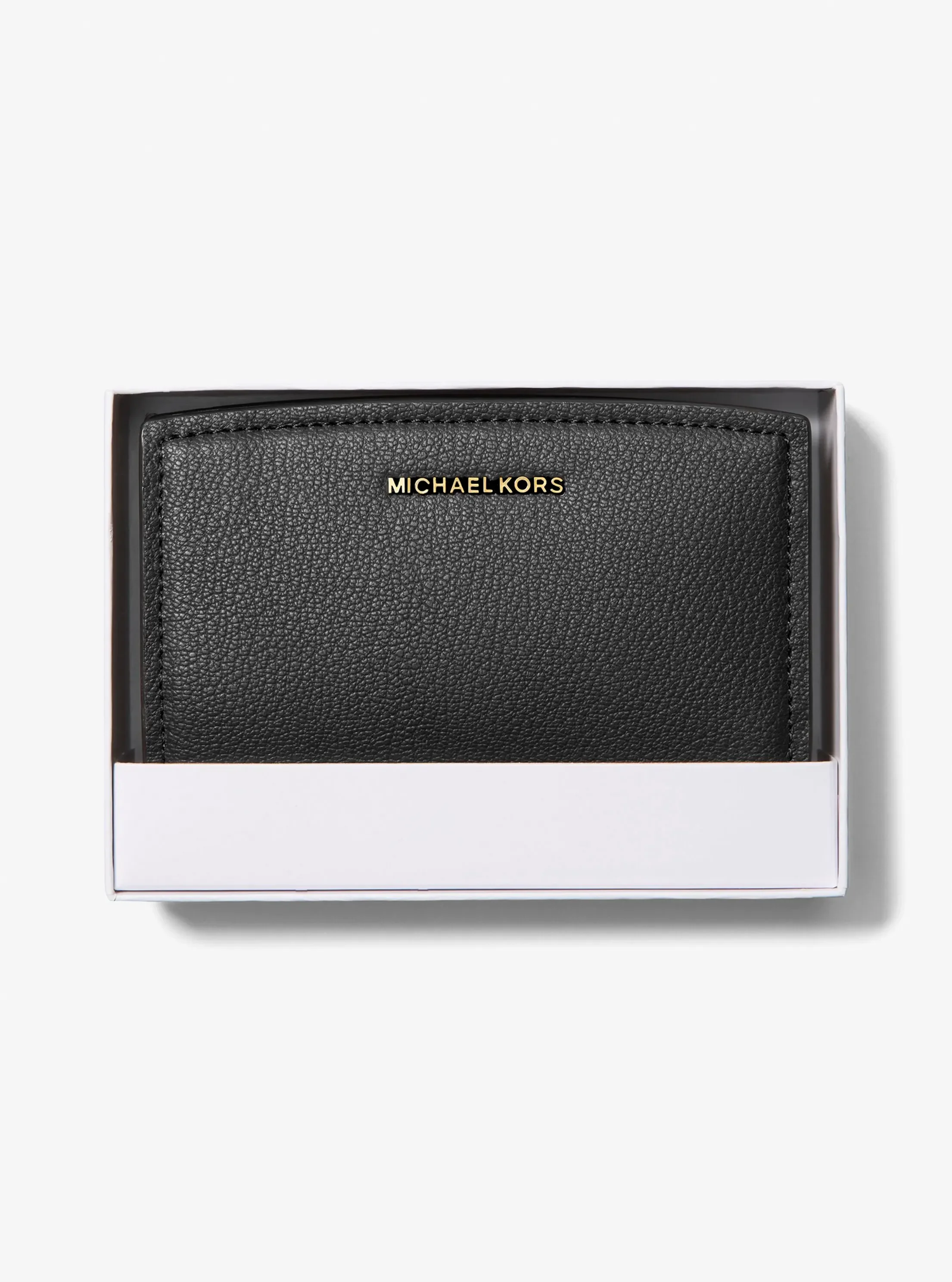 Женский кошелёк Michael Kors Bryant Medium Pebbled Leather Wallet, цвет: Чёрный — фото 4