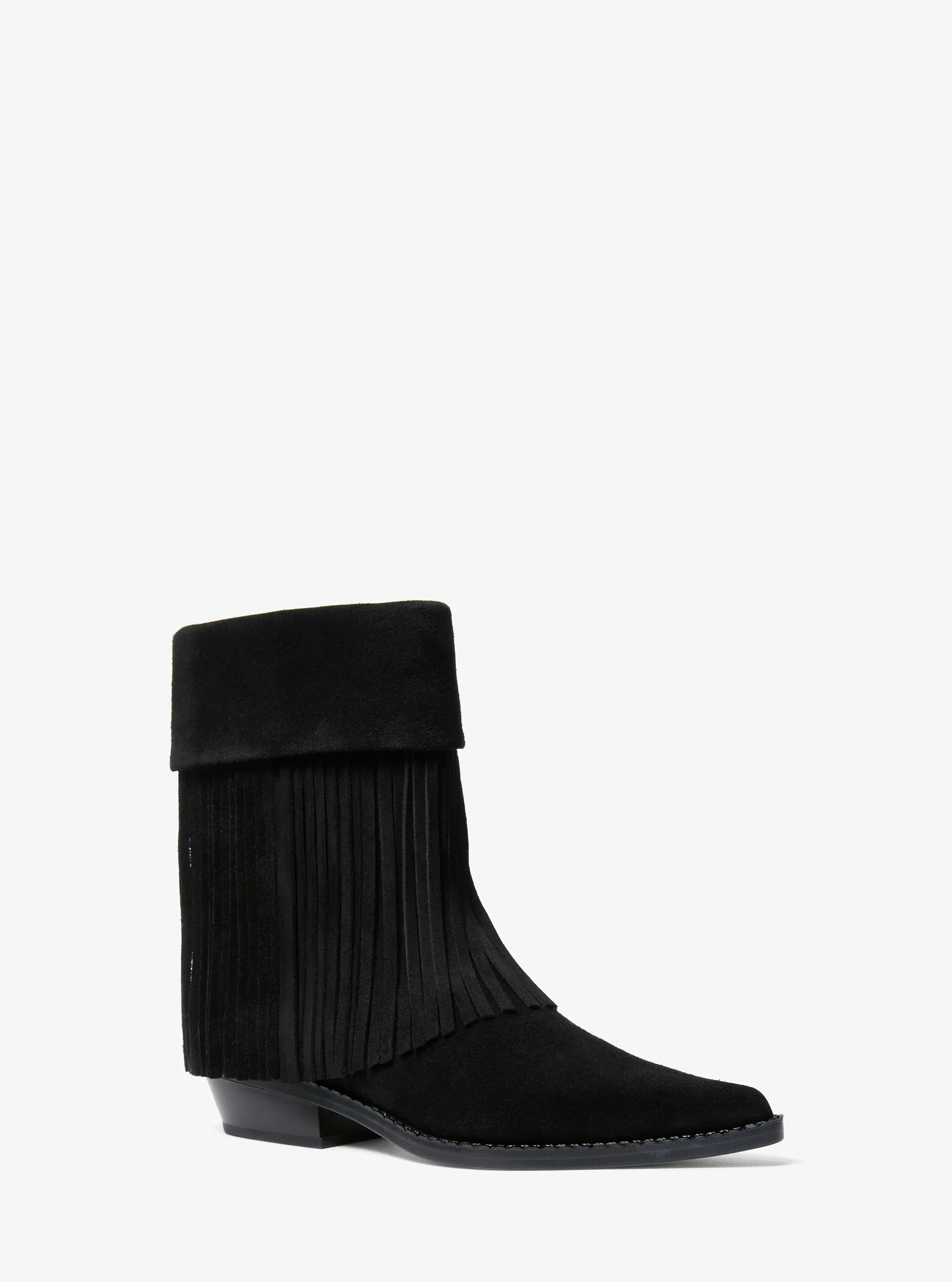 Ботинки Michael Kors Nash Fringed Suede Boot, цвет: Чёрный