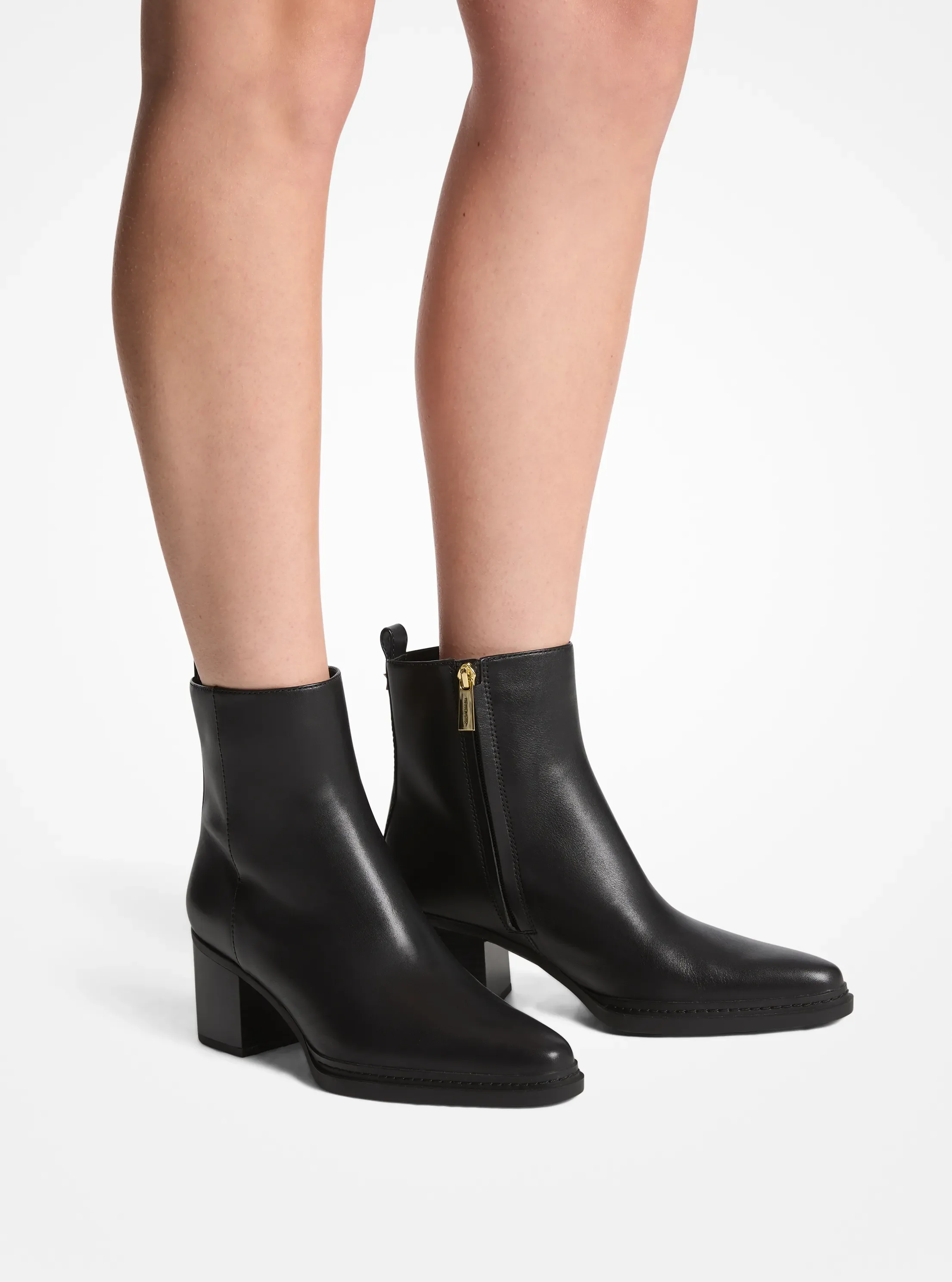 Женские ботинки Michael Kors Lex Leather Boot, цвет: Чёрный — фото 5