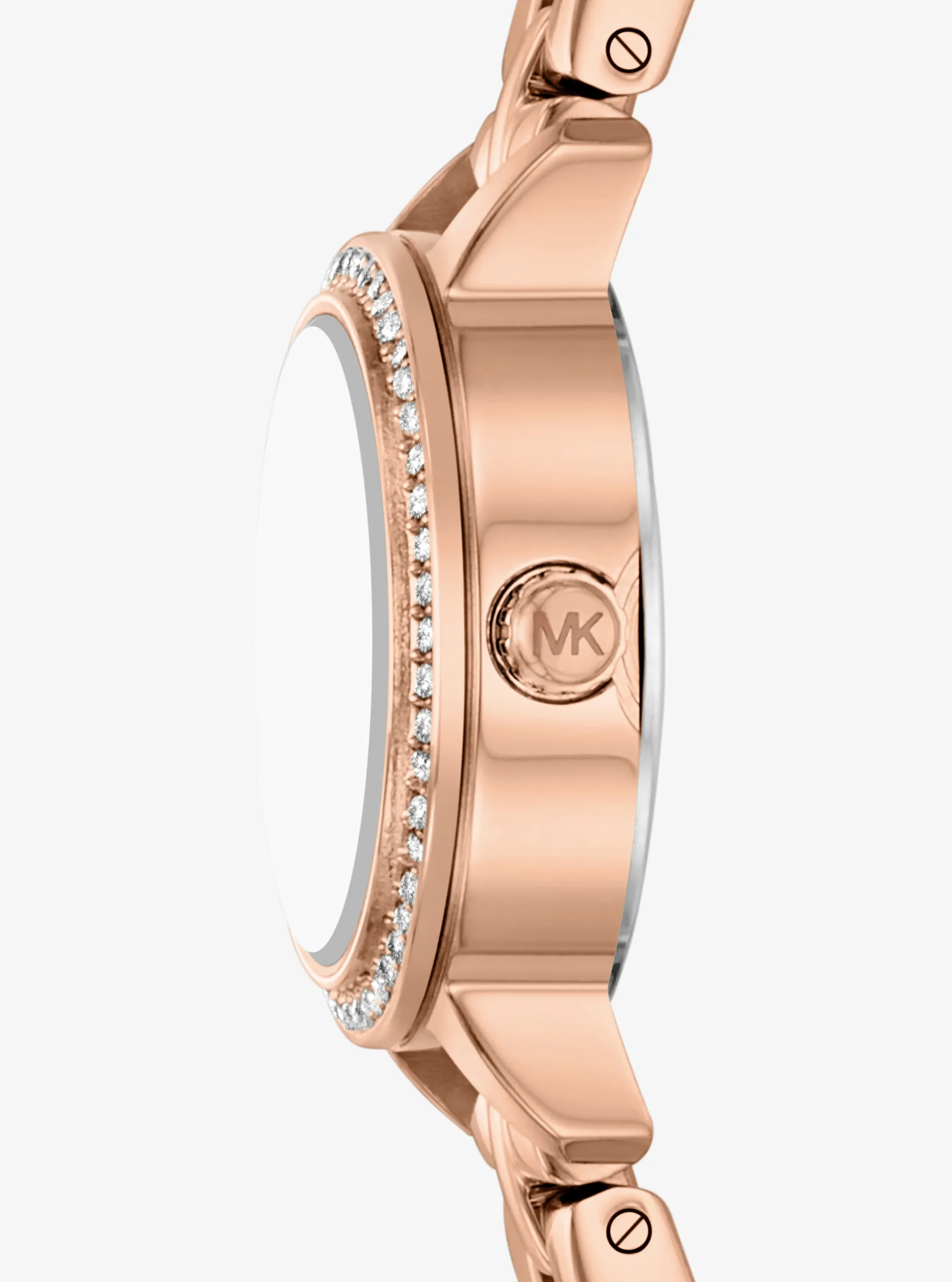 Часы Michael Kors Micro Melissa Pavé Rose Gold-Tone Watch, цвет: Розовое золото — фото 2