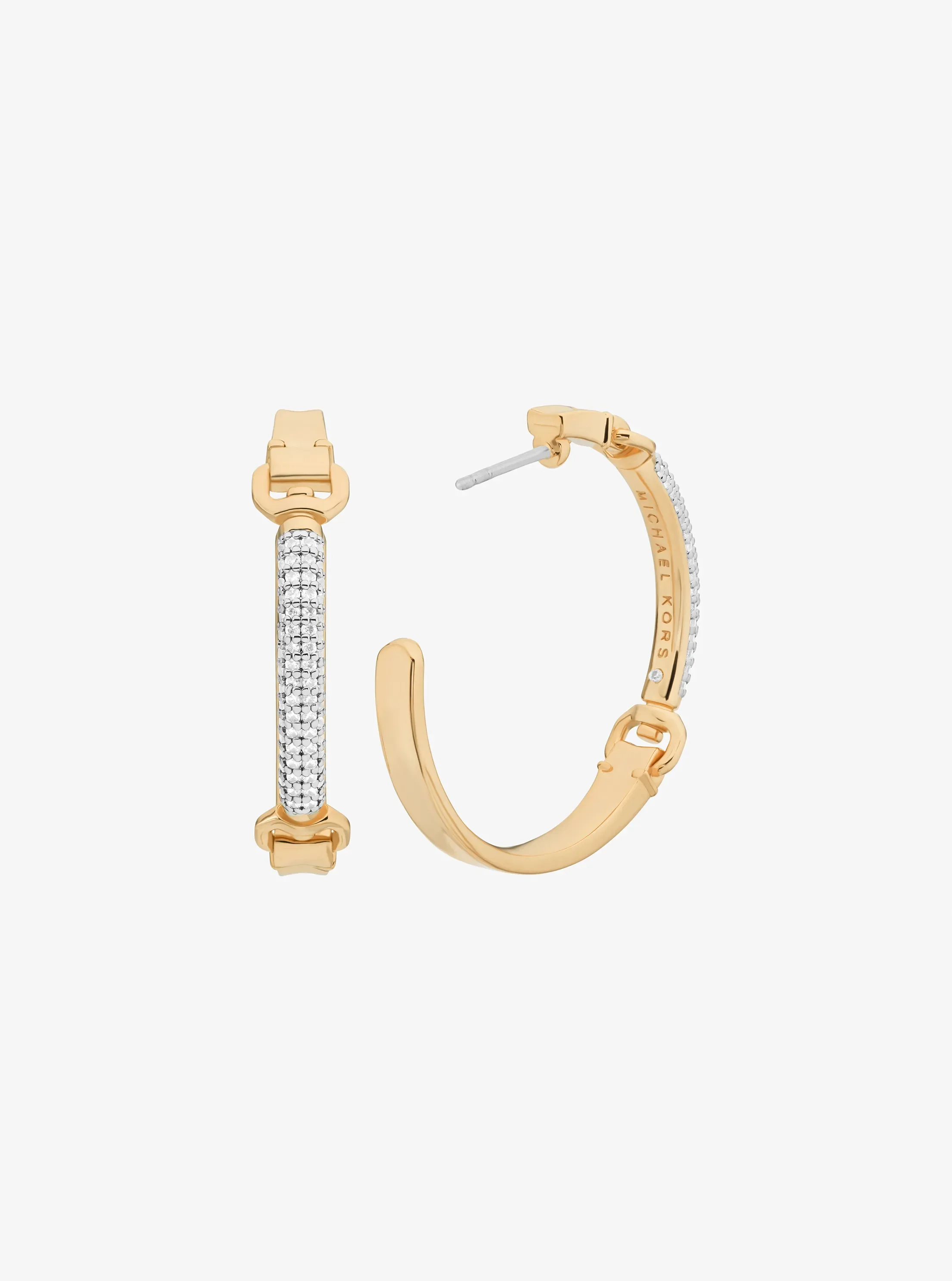 Серьги Michael Kors Pavé Horsebit, цвет: Золотой — фото 2