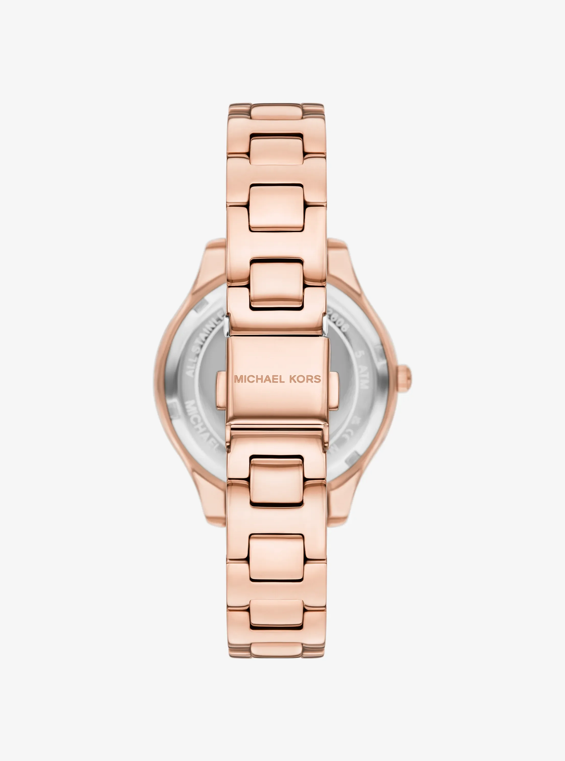 Часы Michael Kors Liliane Pavé Rose Gold-Tone Watch, цвет: Розовое золото — фото 3