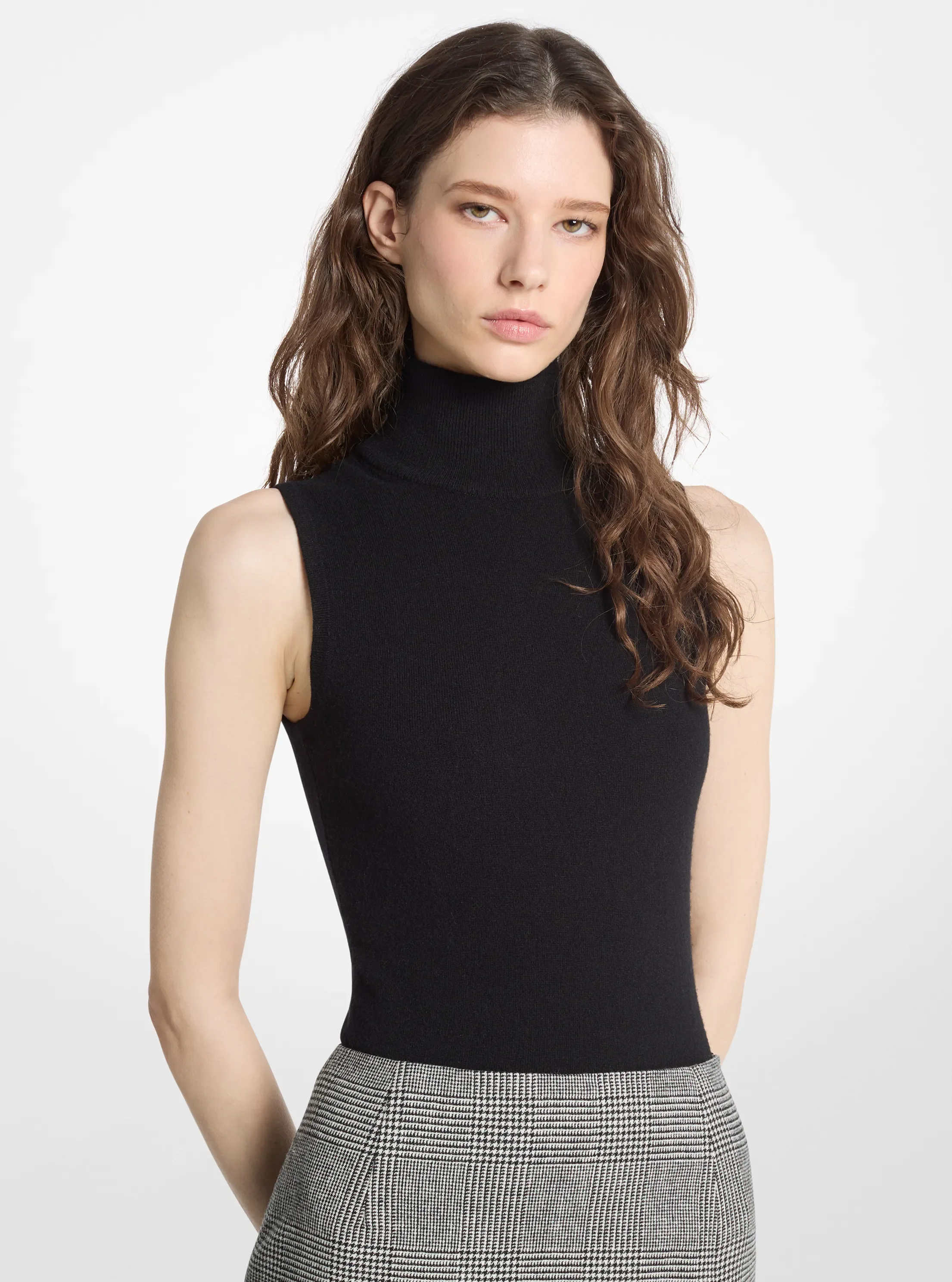 Michael Kors Cashmere Blend Turtleneck Bodysuit