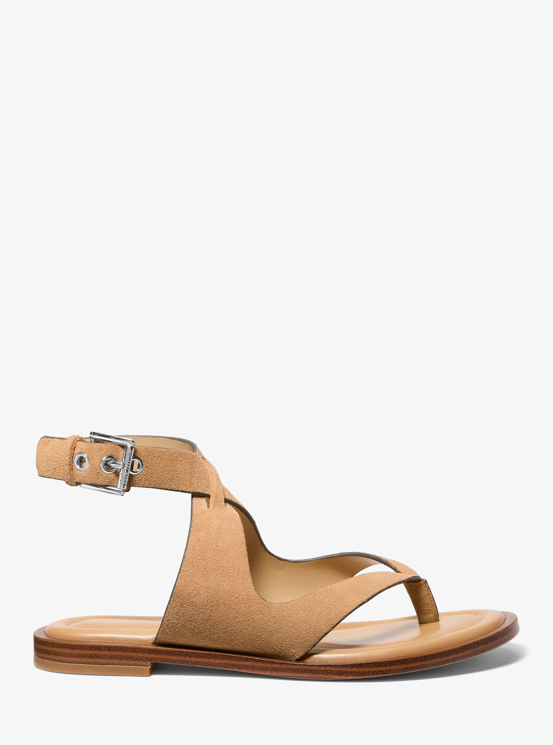 Женские сандалии Michael Kors Irene Suede Wrap Sandal, цвет: Арахисовый — фото 2