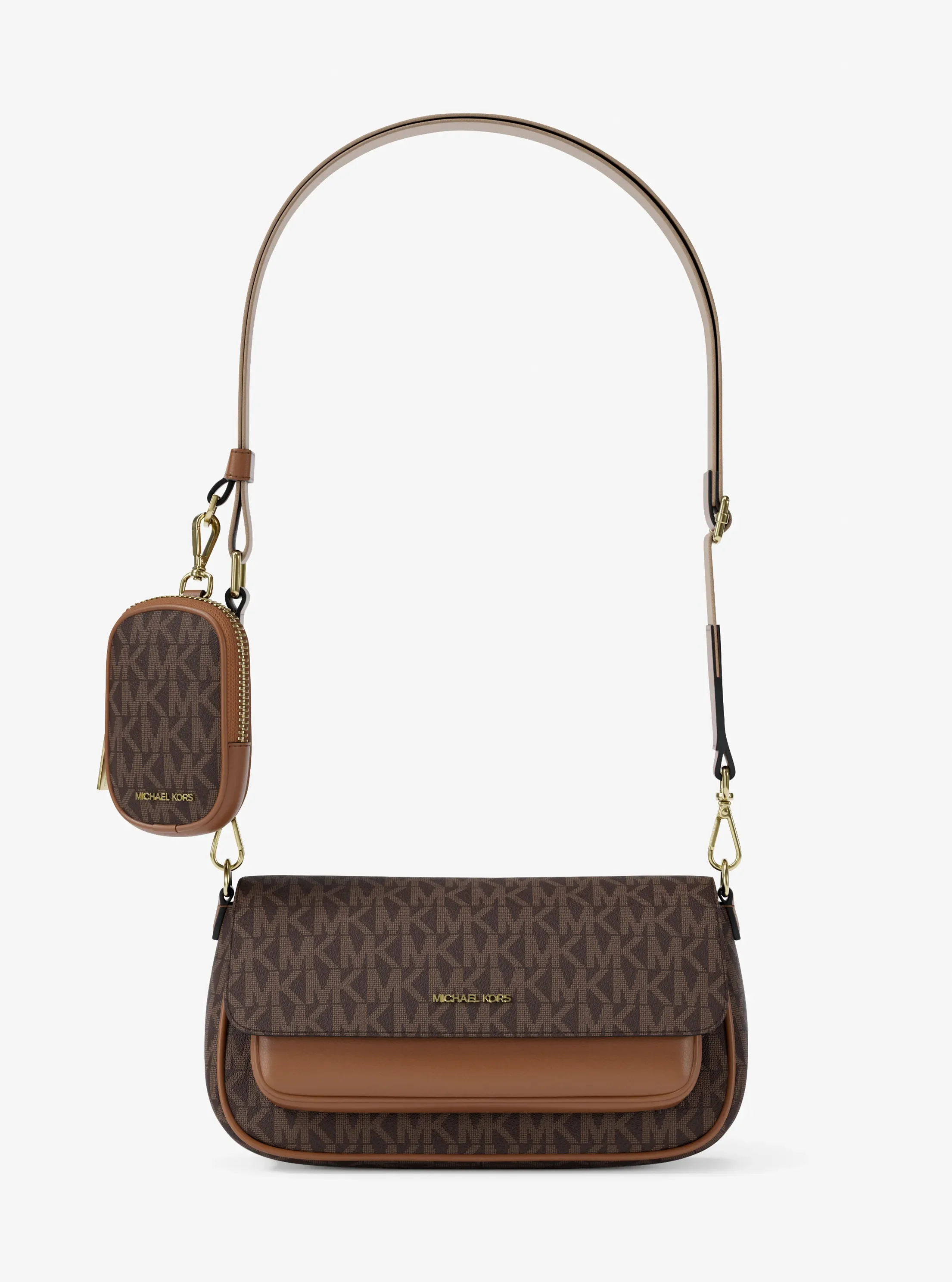 Сумки Michael Kors Jet Set Travel Small Signature Logo Crossbody With Pouch