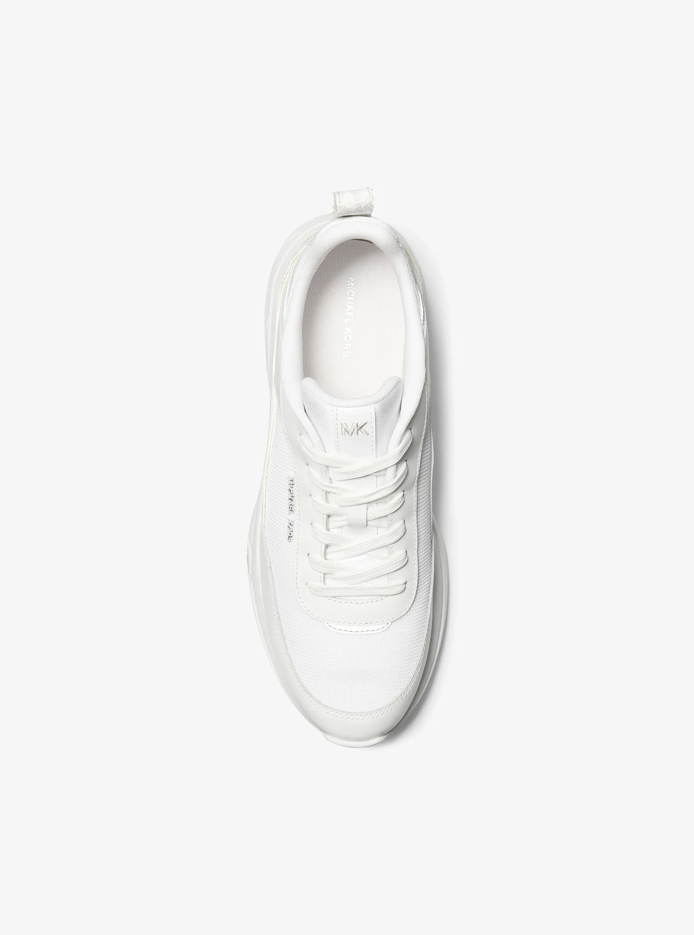 Мужские кроссовки Michael Kors Hartley Leather Trainer, цвет: Яркий белый — фото 3