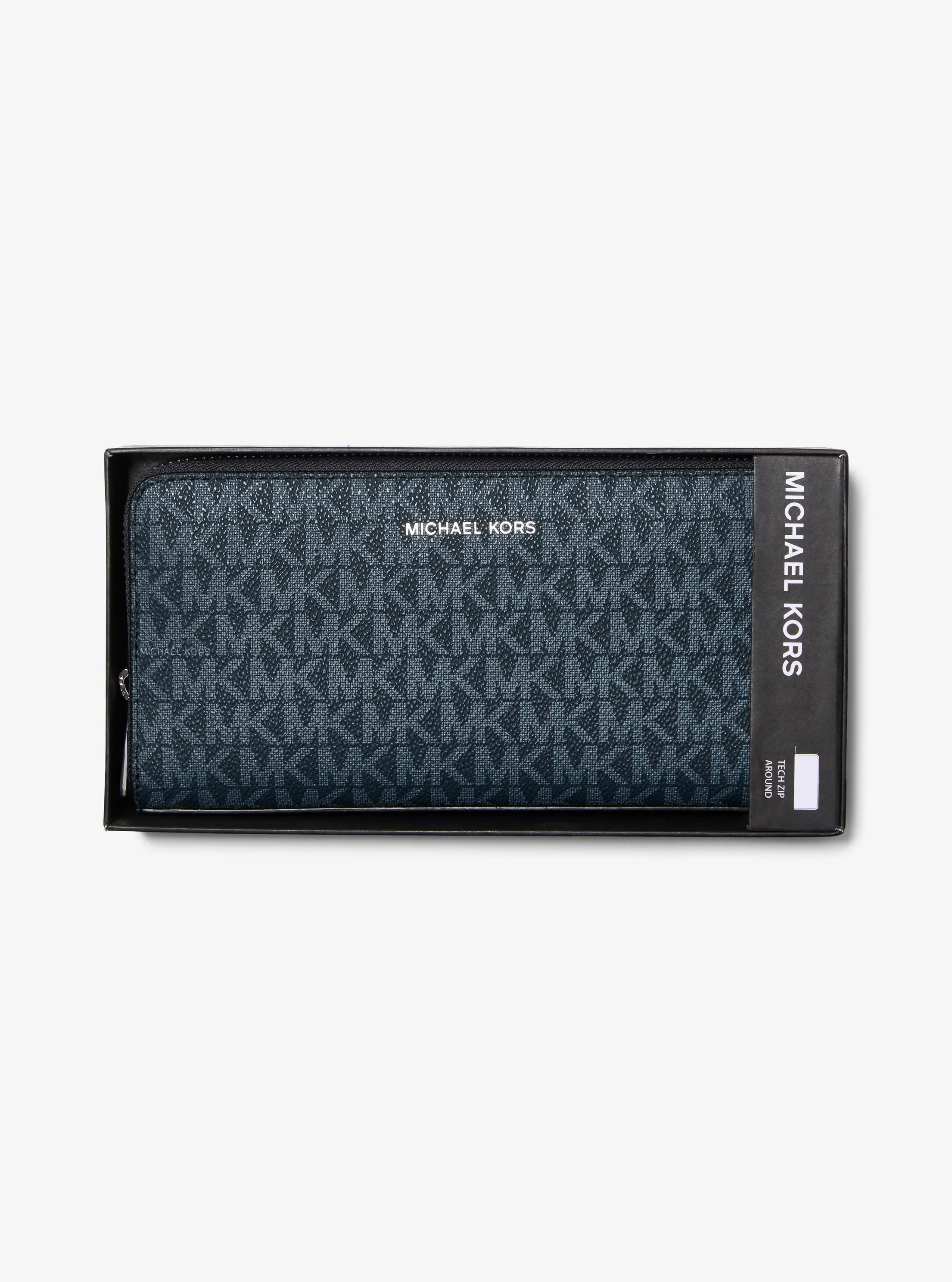 Кошелёк Michael Kors Cooper Logo Zip-Around Wallet, цвет: Admrl/Plblue — фото 4
