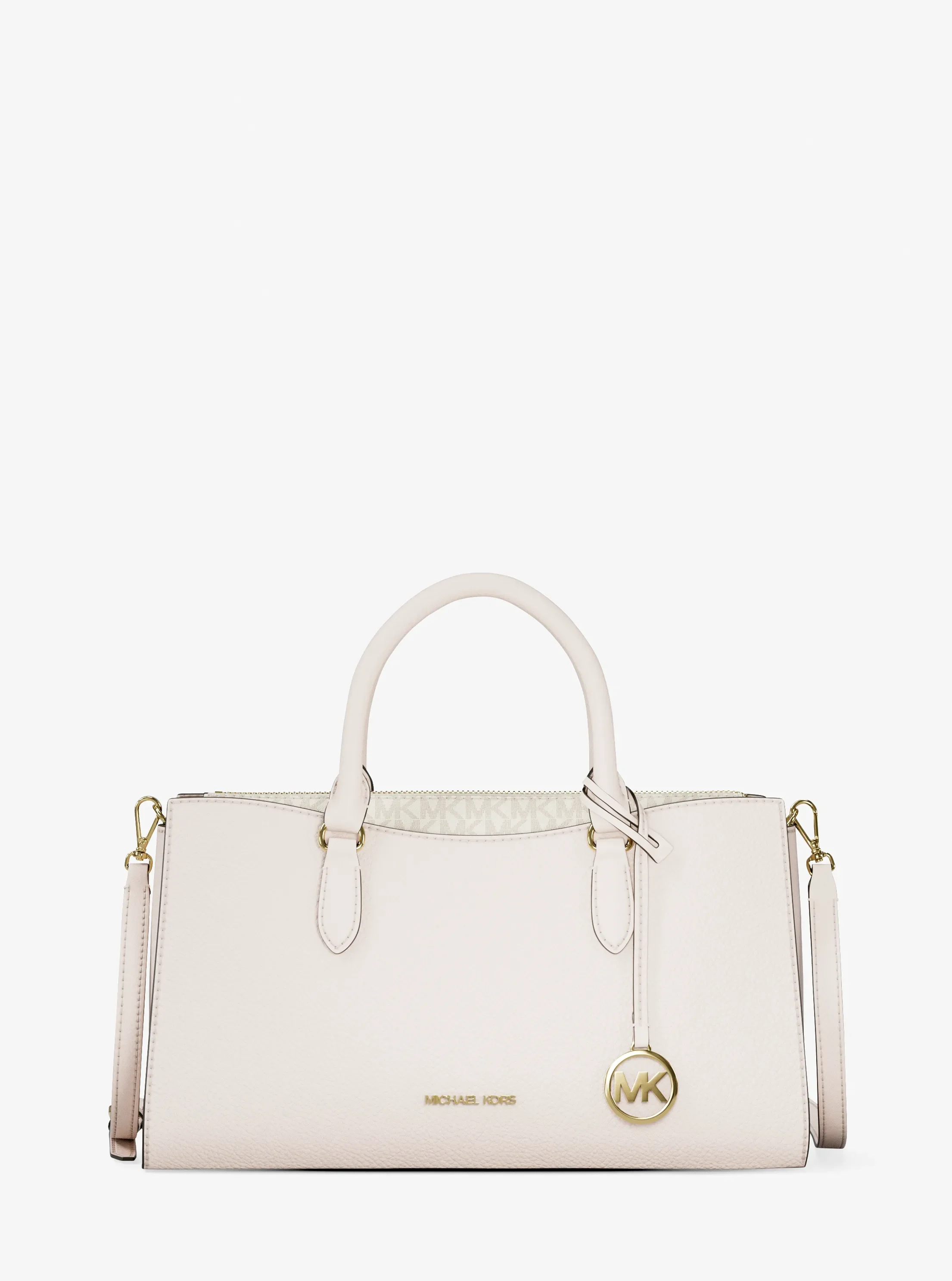 Michael Kors Arden Medium Leather Top-Zip Satchel