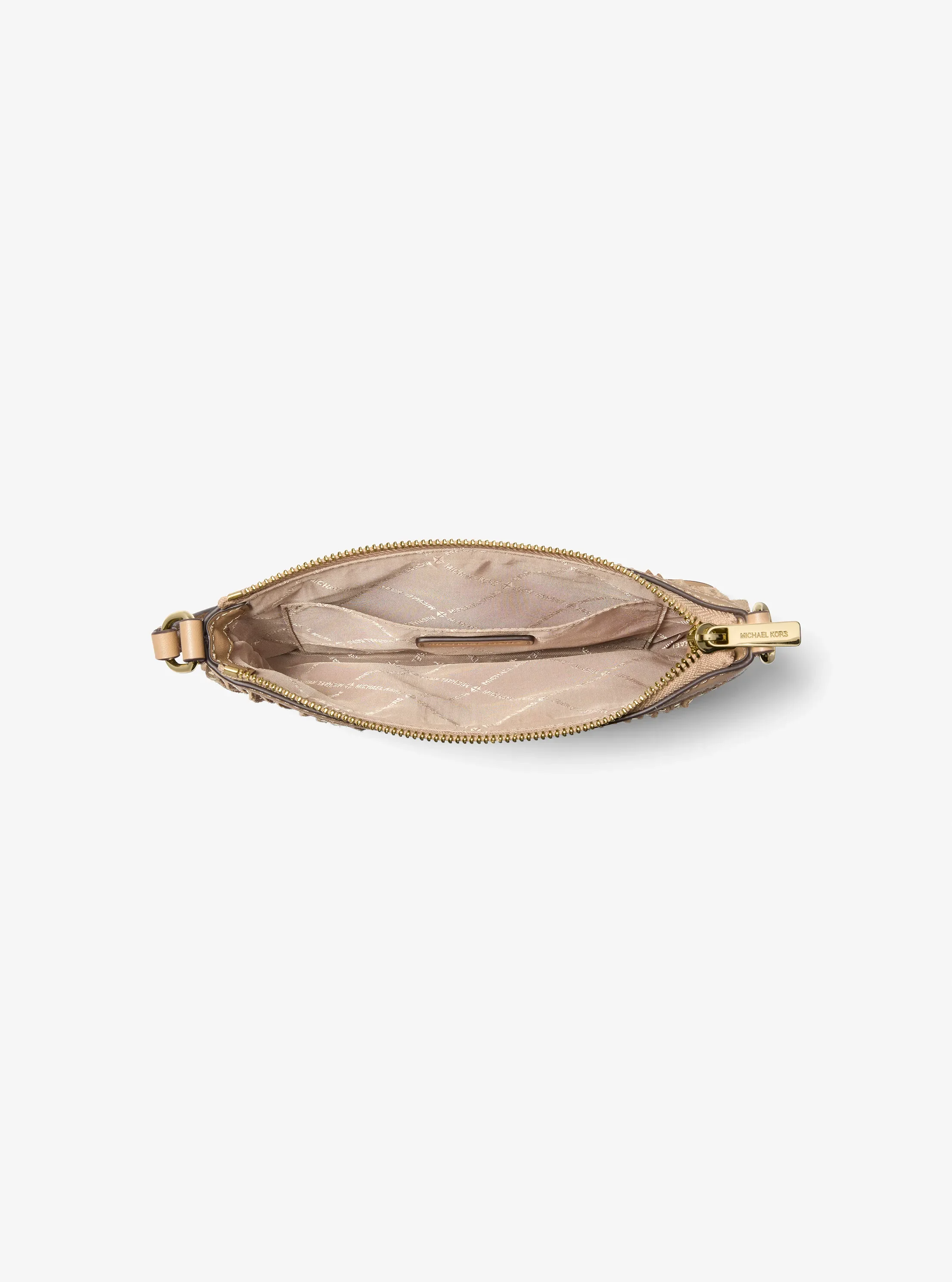 Сумка Michael Kors Studded Fringed Microsuede Wristlet, цвет: Верблюжий — фото 2