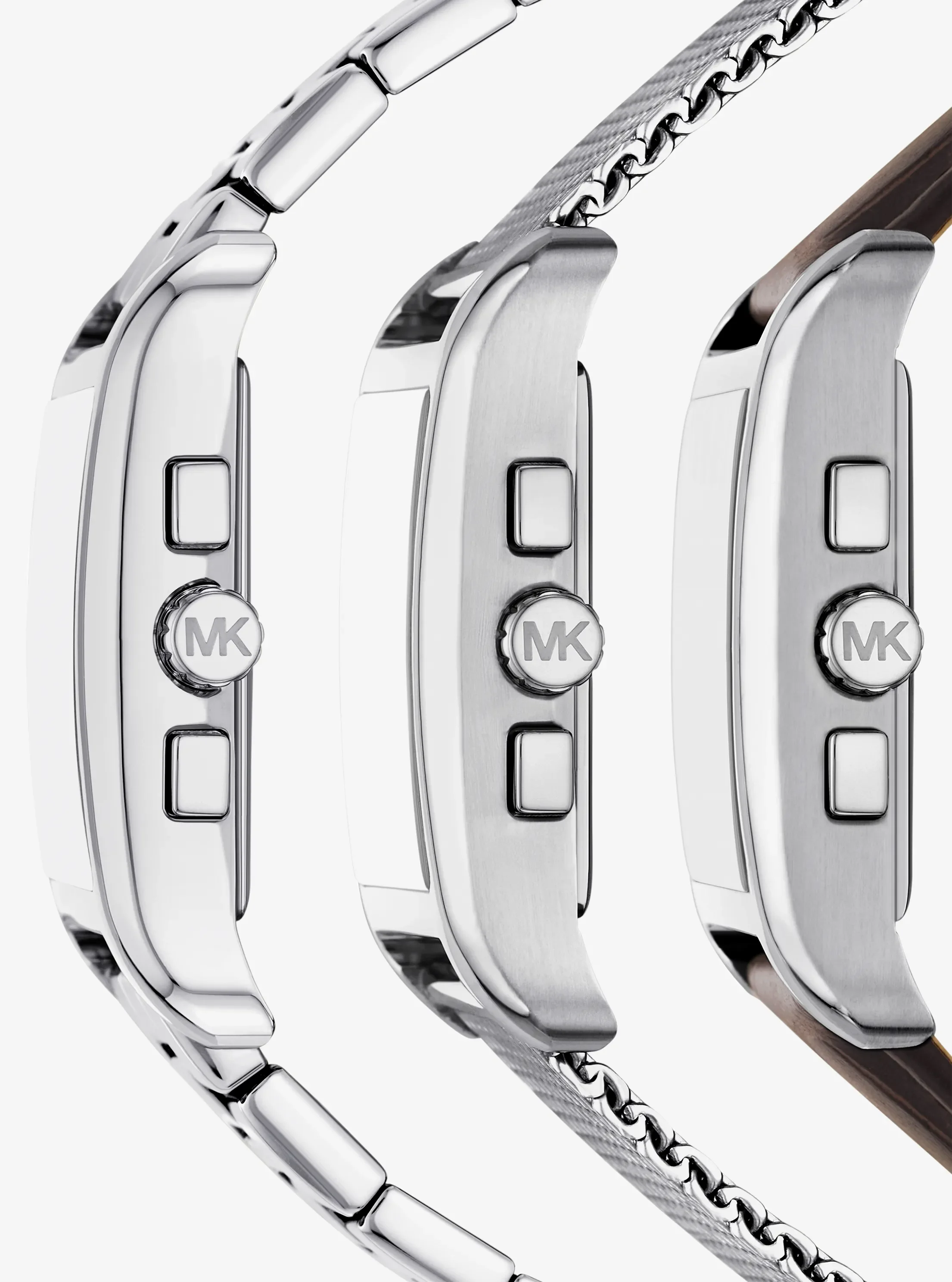 Ремешки для часов Michael Kors Monroe Silver-Tone Watch Strap Set, цвет: Серебряный — фото 2