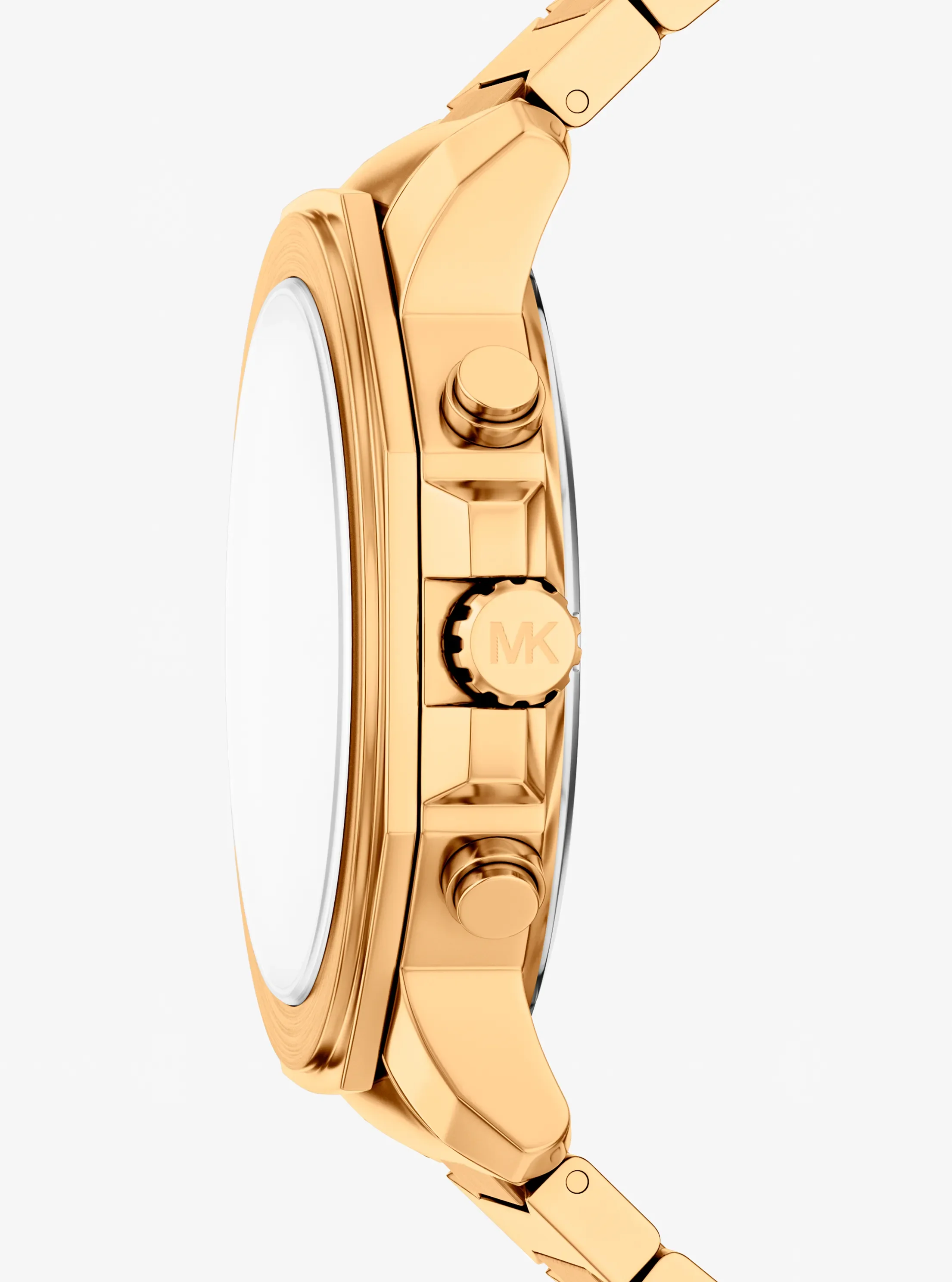 Женские часы Michael Kors Oversized Prescott Gold-Tone Watch, цвет: Золотой — фото 2
