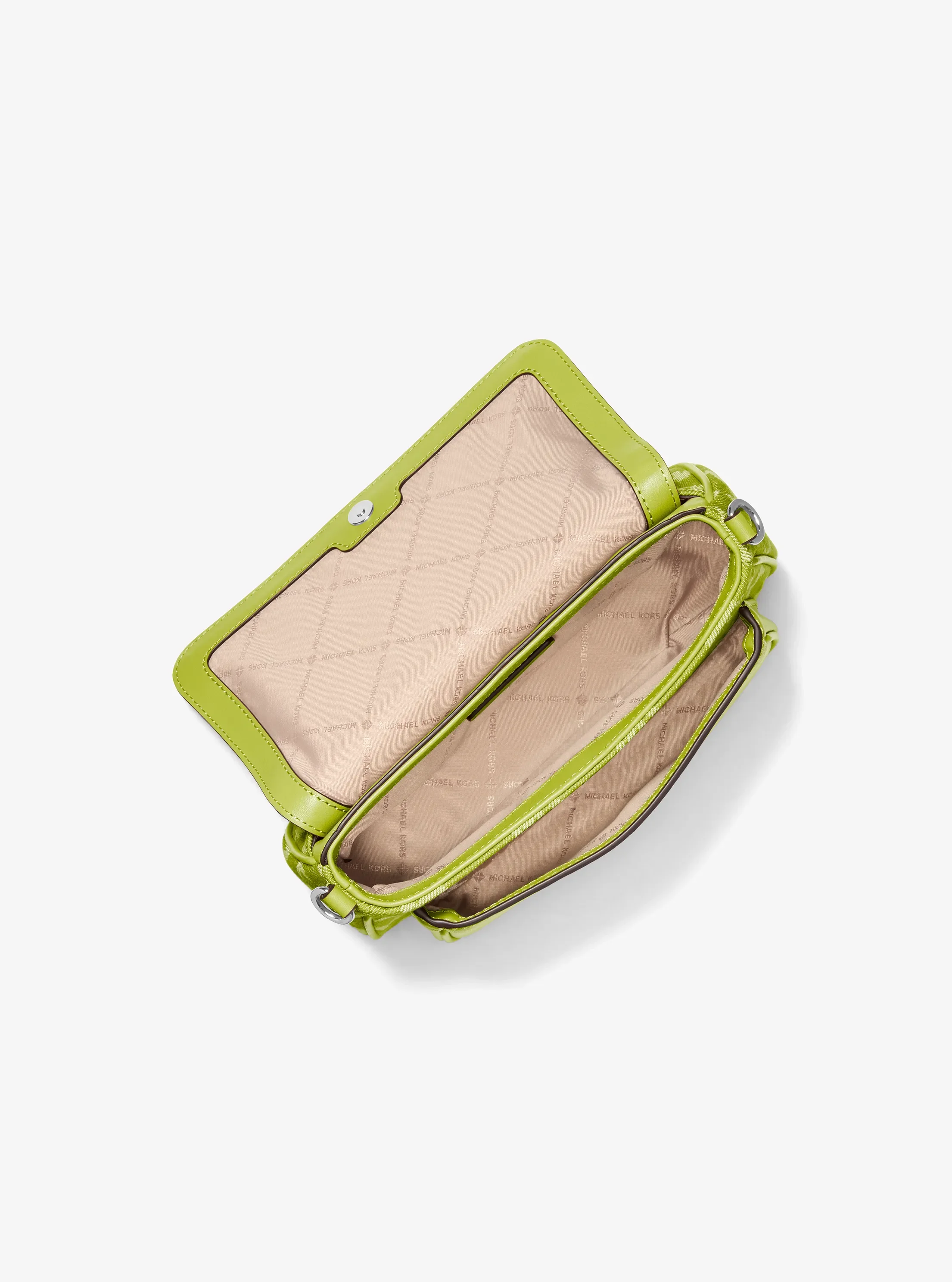 Michael Kors Jet Set Travel Small Logo Jacquard Denim Crossbody Bag With Pouch — фото 2